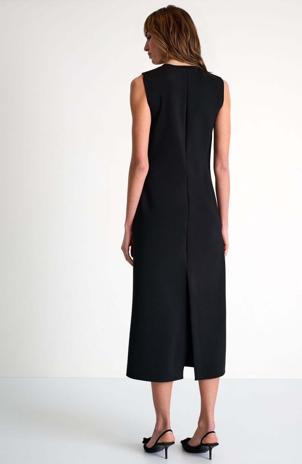 Robe midi sans manches en jersey 3D Shan