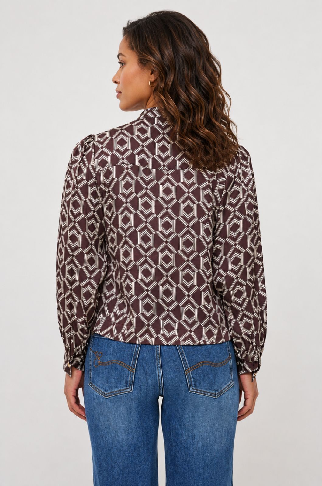Blouse à nœud imprimée Esqualo