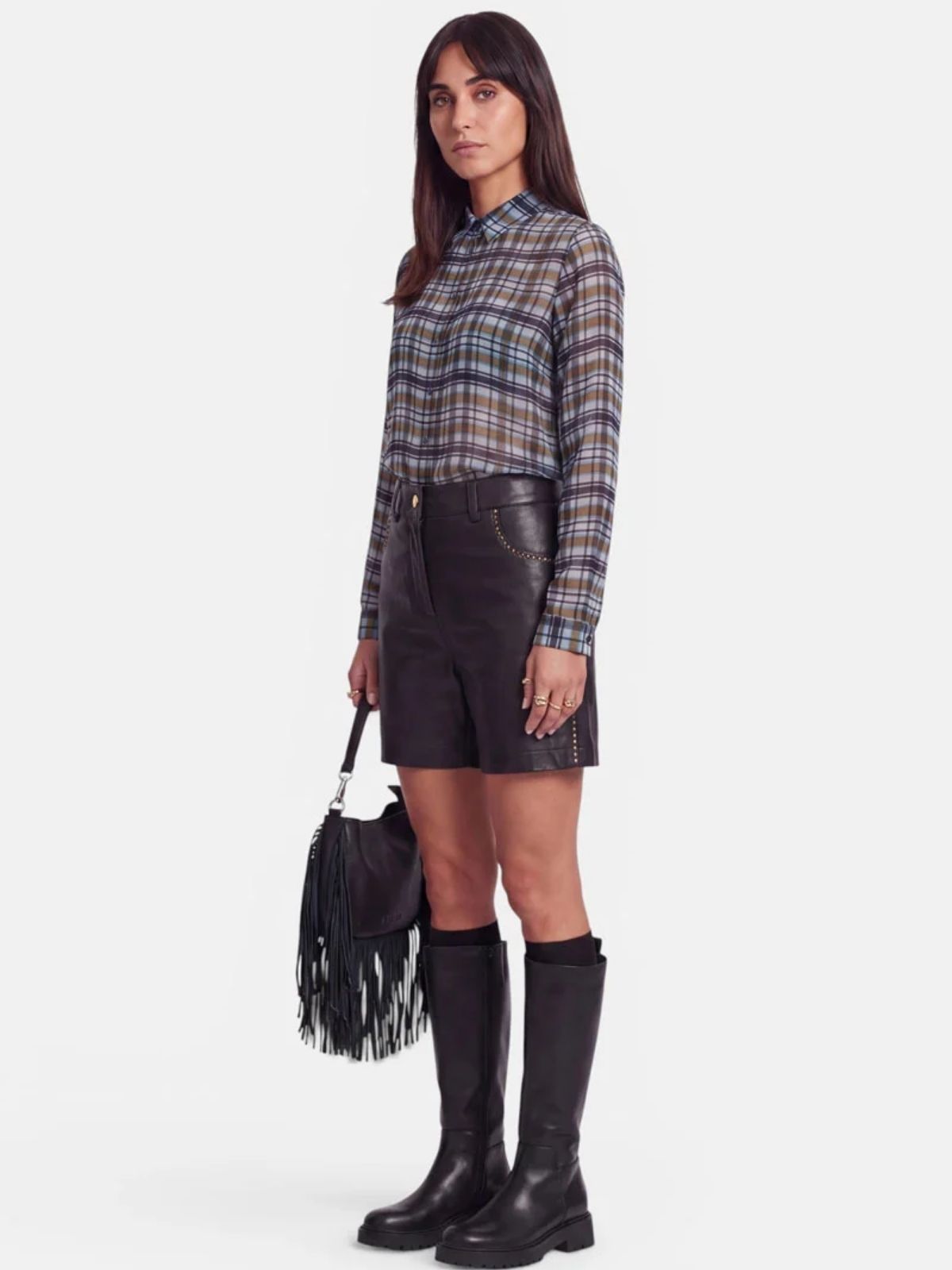 Short en cuir végane à clous Princess Goes Hollywood
