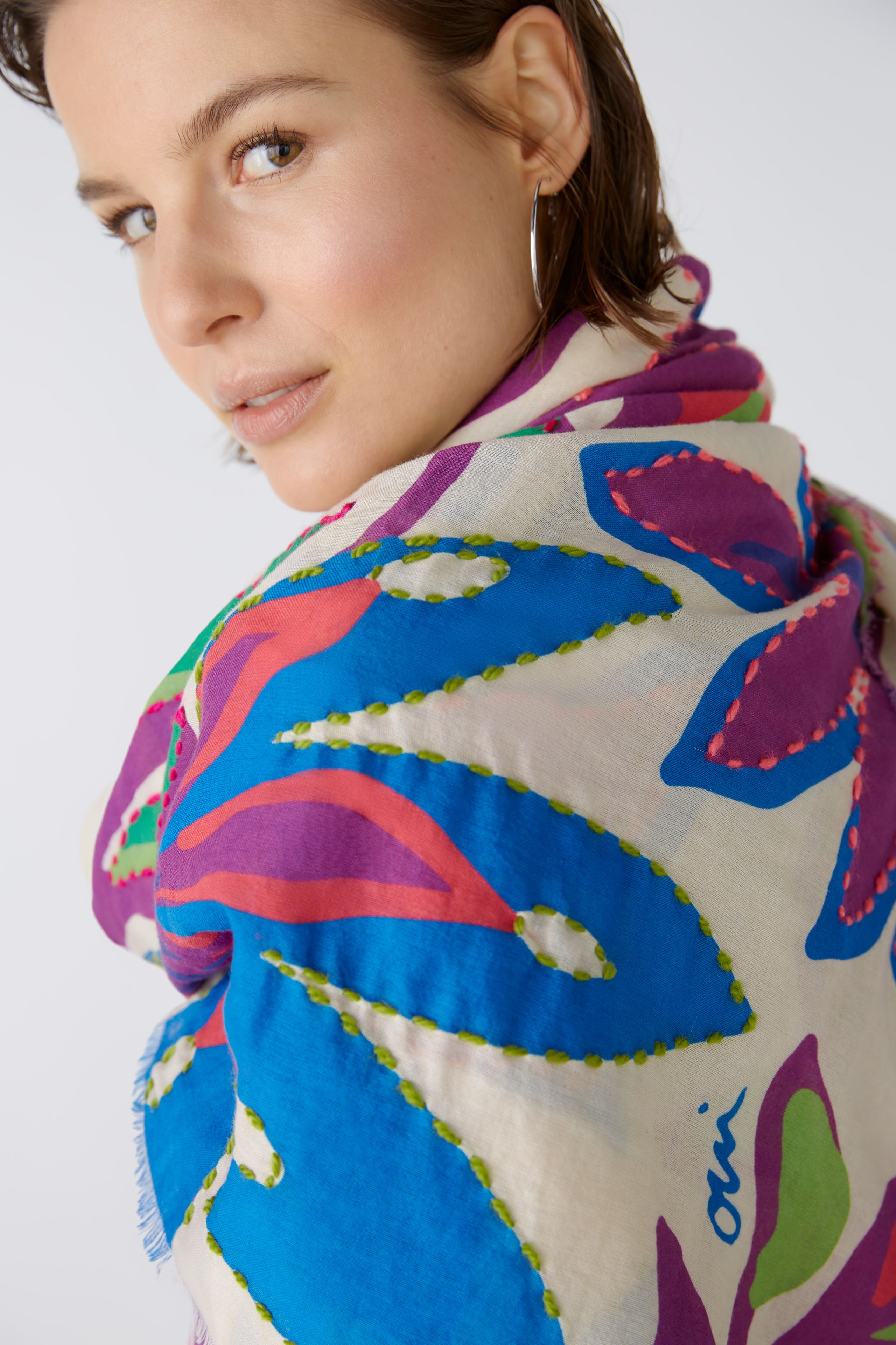Foulard Violet et Vert OUI 88593