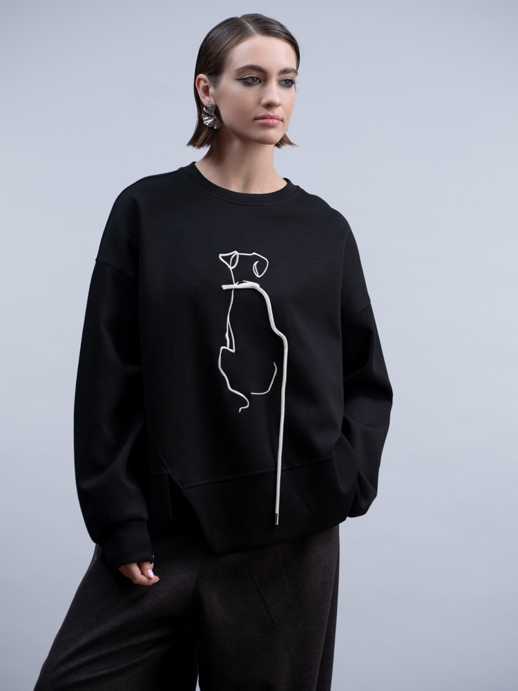 Chandail à motif de chien Haako