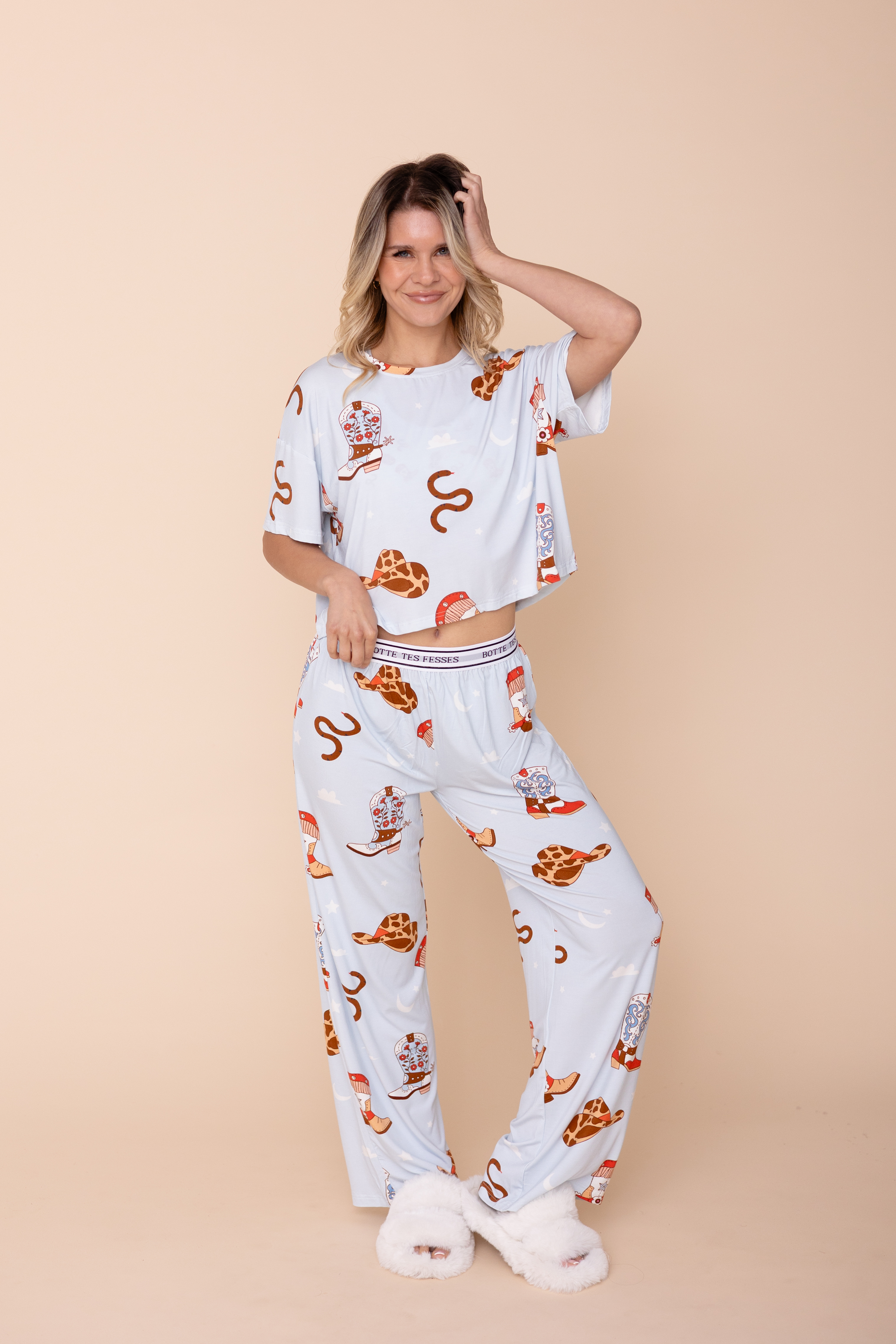 Pantalon Pyjama Évasé "BOTTES TES FESSES" Popunderwear