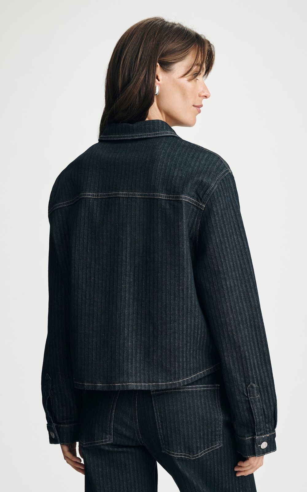 Surchemise courte en denim Norina Mavi