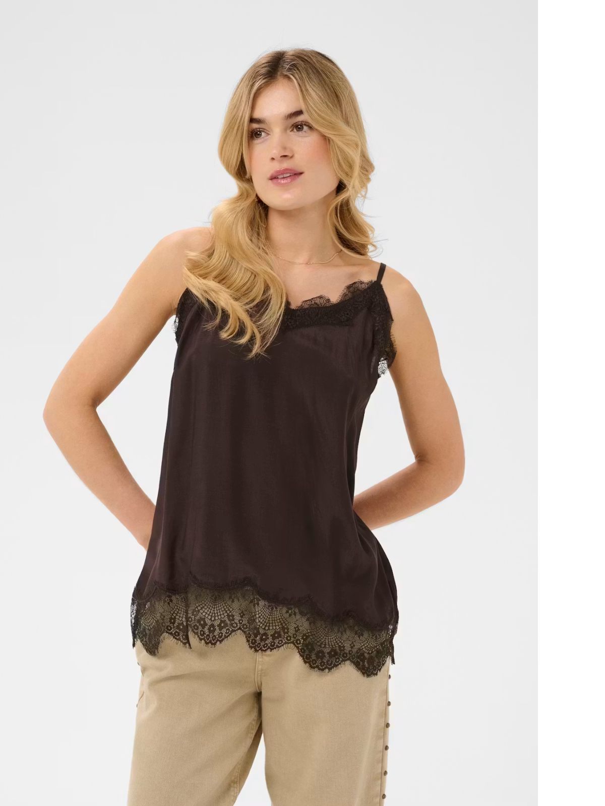 Camisole avec dentelle CRTriniti Cream