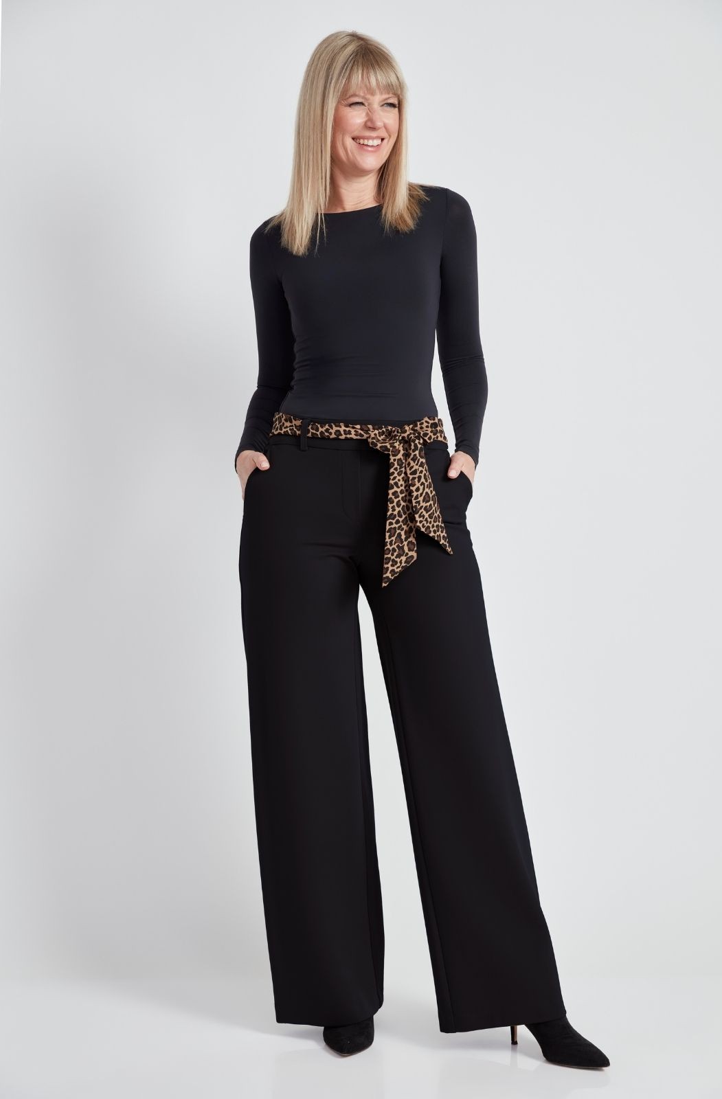 Pantalon Palazzo à ceinture foulard UP!