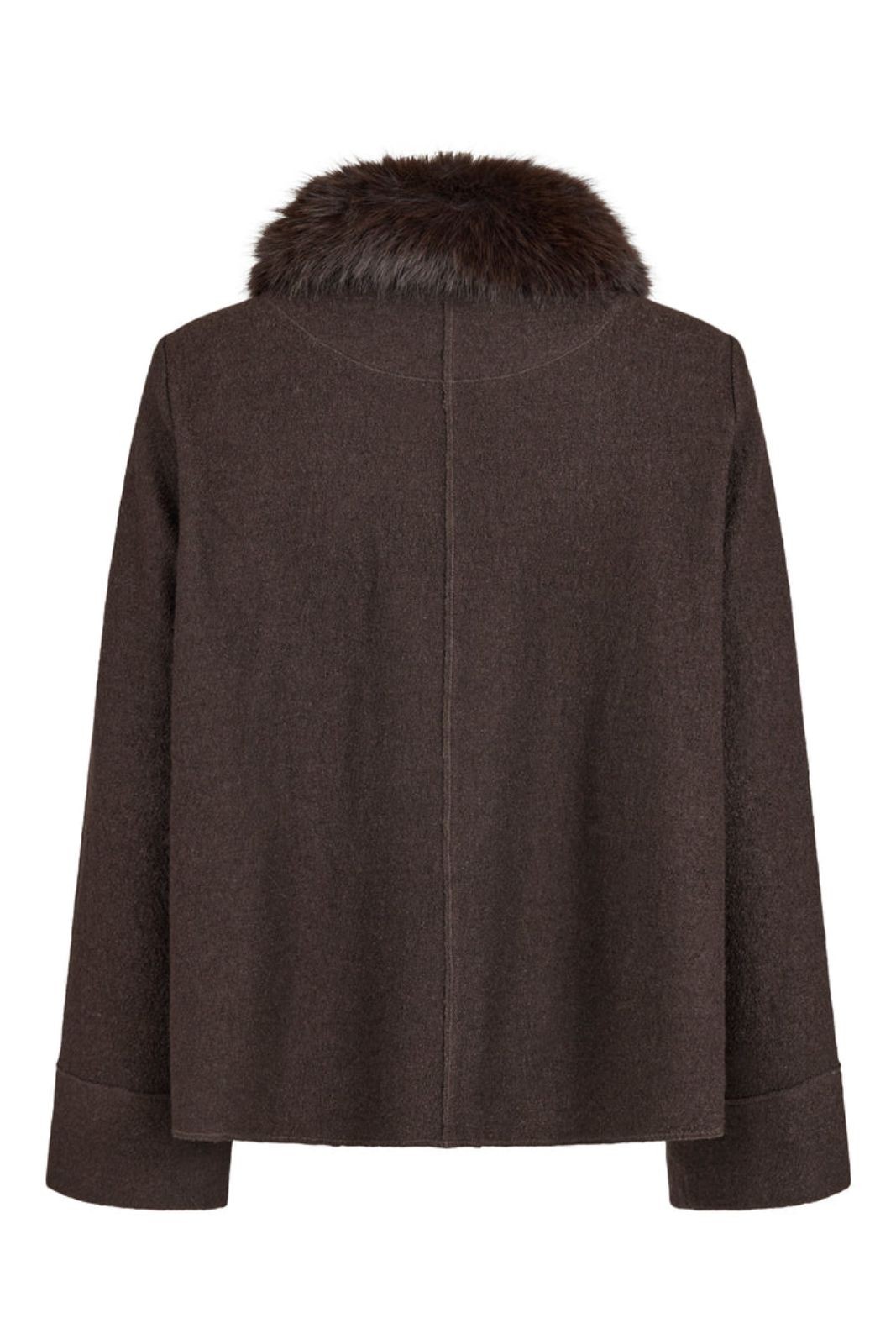 Manteau zippé à col en fausse fourrure Noen