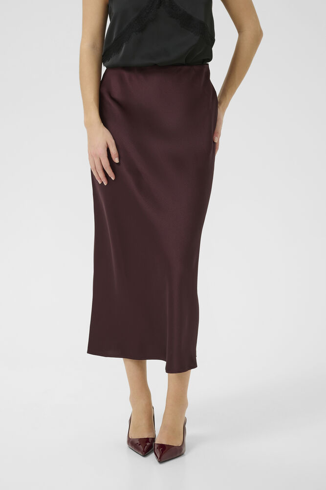 Jupe en satin texturé KAlotte Kaffe