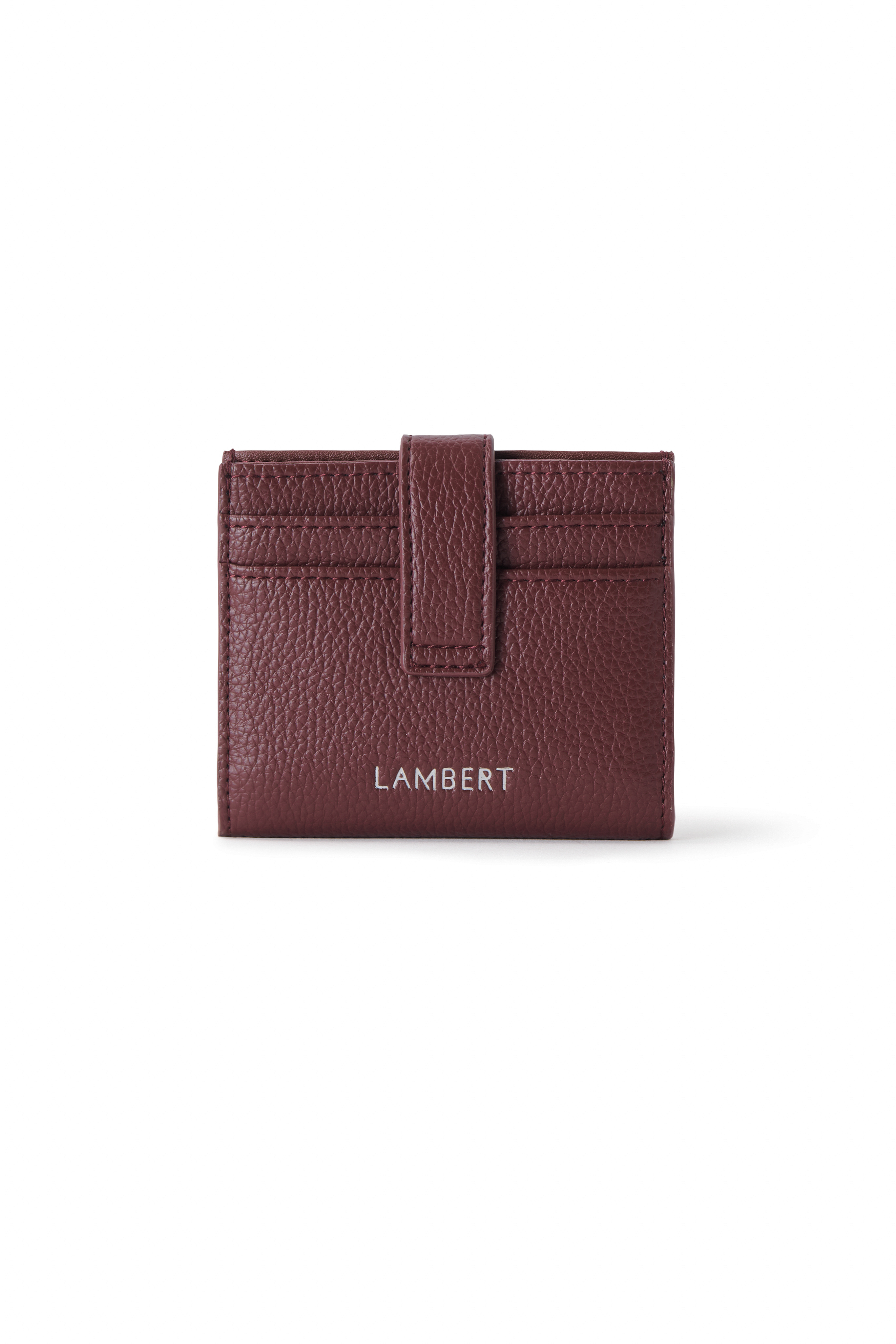 Le Jennie – Porte-cartes pliable en cuir vegan noir Lambert