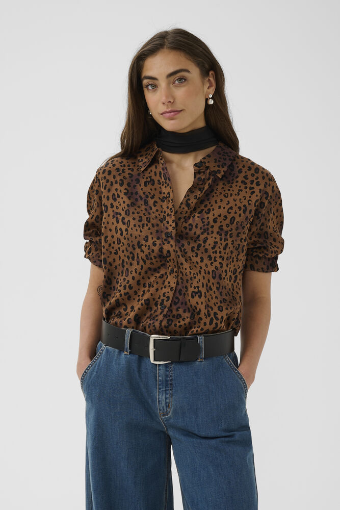 Blouse satinée à motif léopard CUNaomi Berna Culture