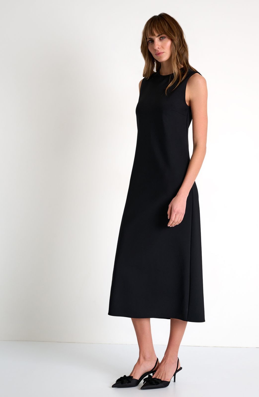 Robe midi sans manches en jersey 3D Shan