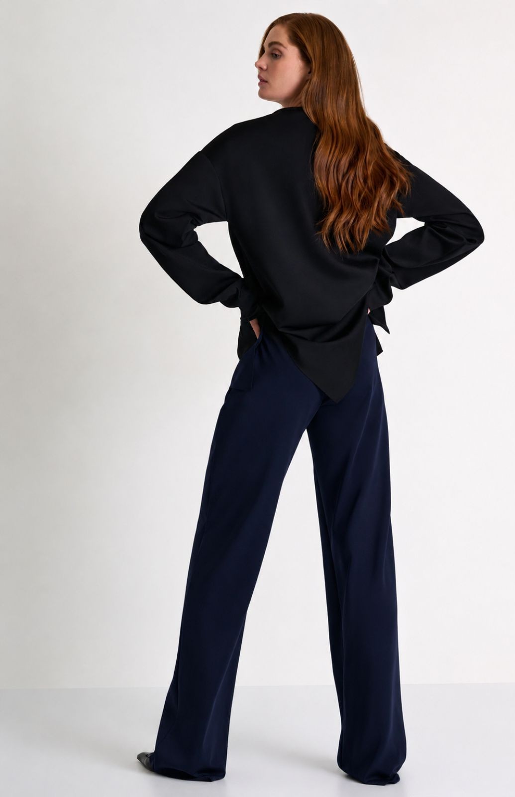 Pantalon large à la coupe tailleur Shan