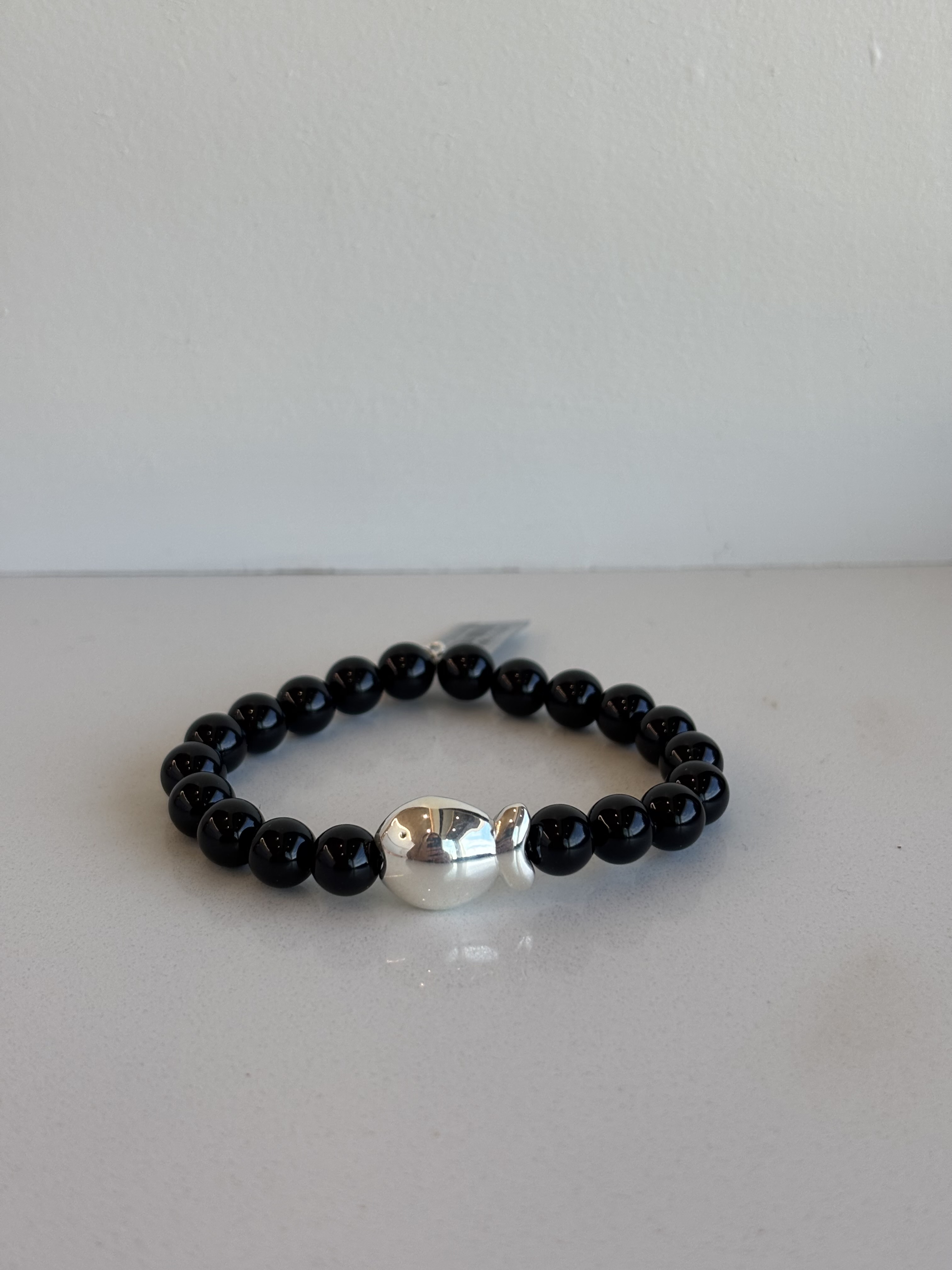 Bracelet poisson et perles 8MM Clio Blue