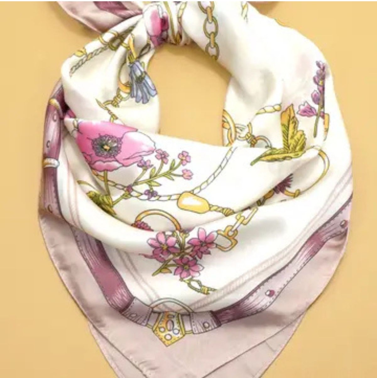 Foulard bandana à imprimé floral vintage