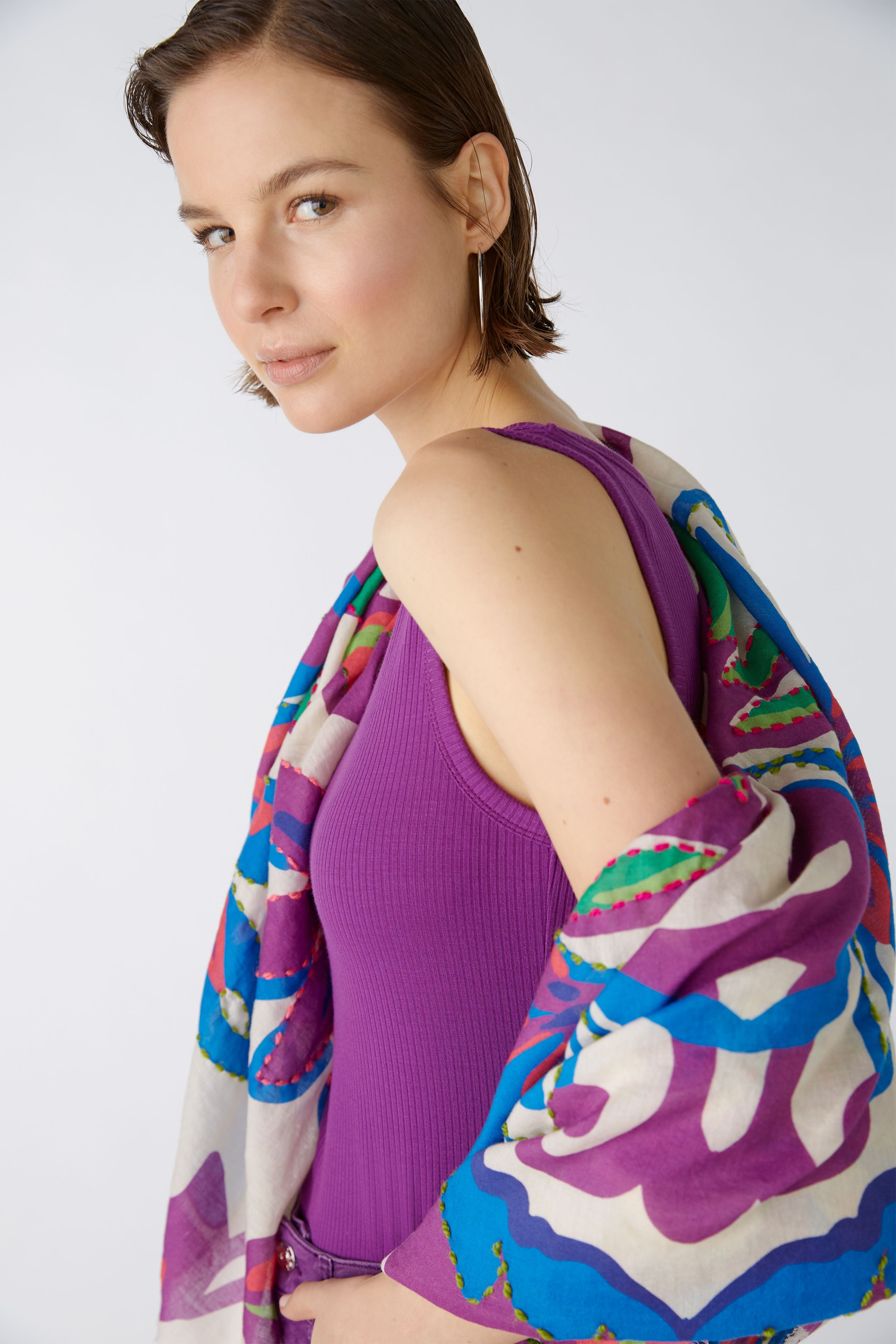 Foulard Violet et Vert OUI 88593