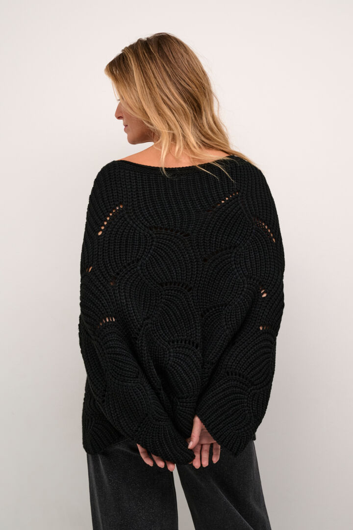 Poncho en tricot Cream 10613064 One size