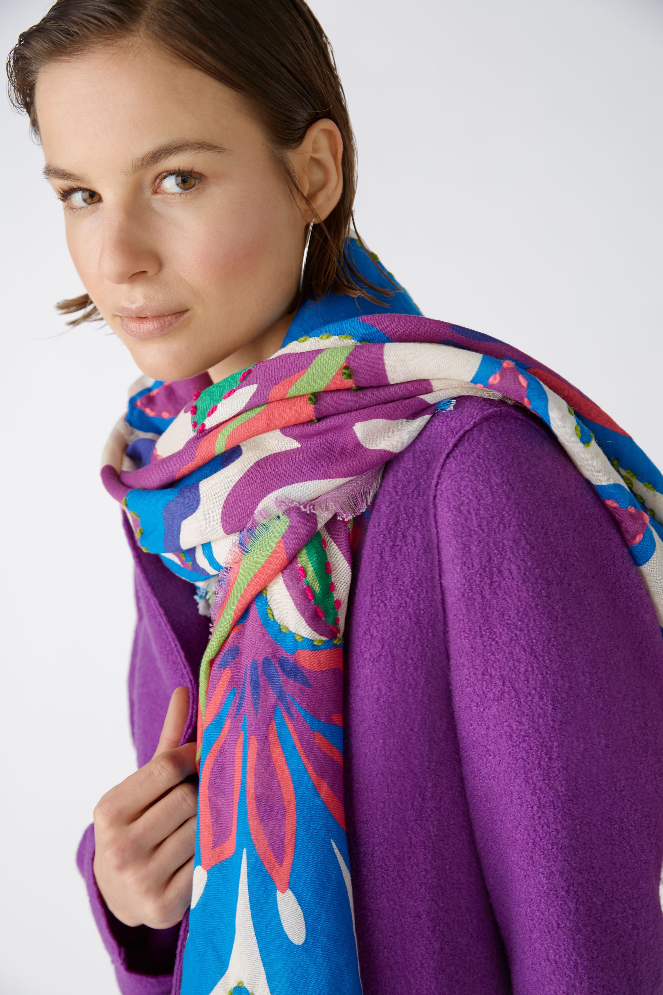 Foulard Violet et Vert OUI 88593