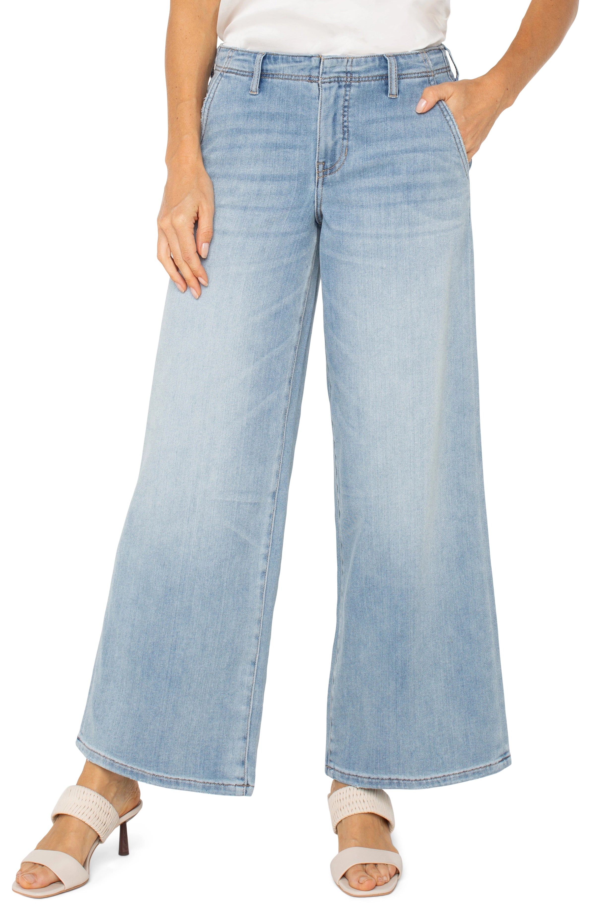 Jean taille basse à jambe large The Weekender Liverpool