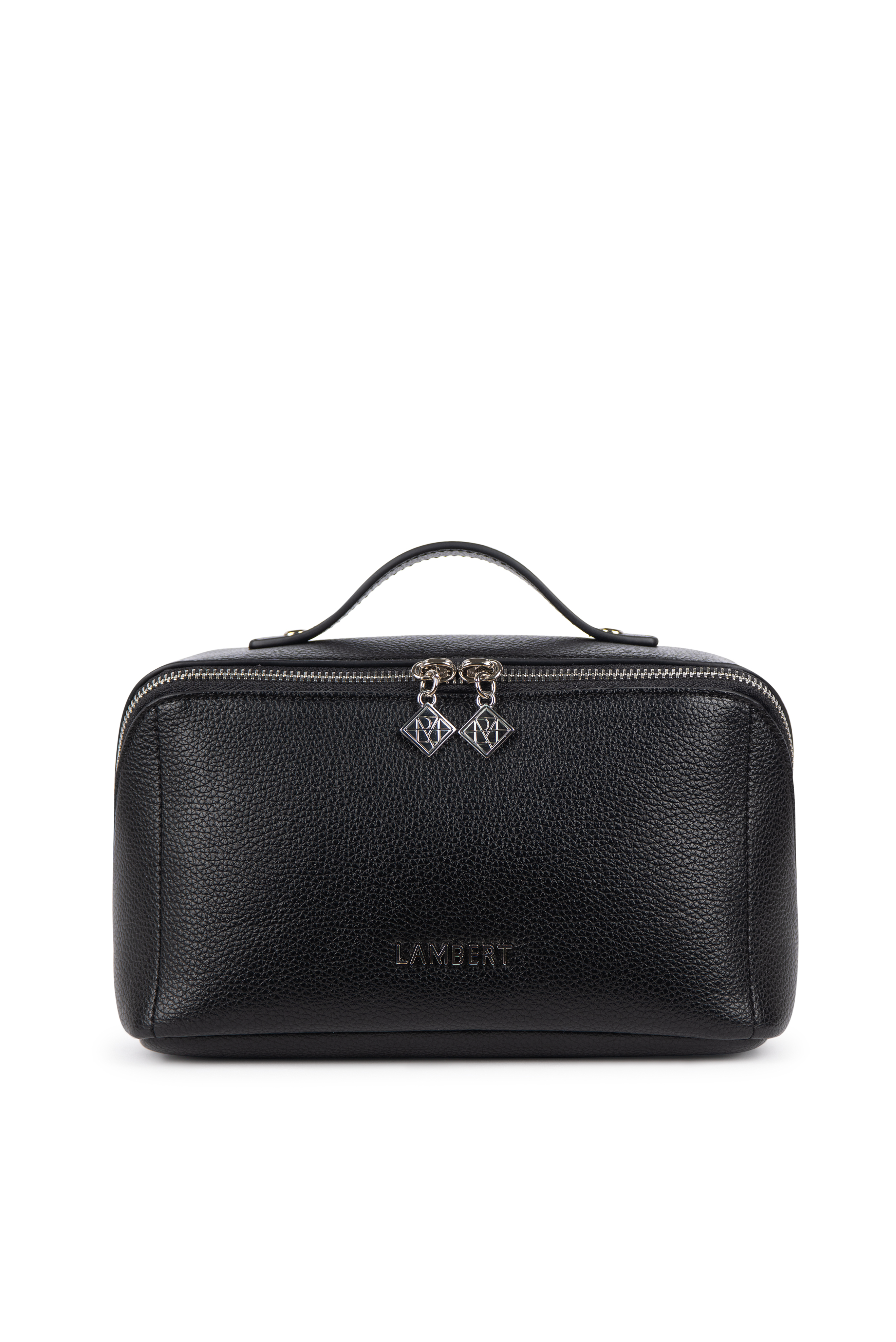 Trousse à Maquillage en Cuir Vegan Noir Lambert Le Jolie