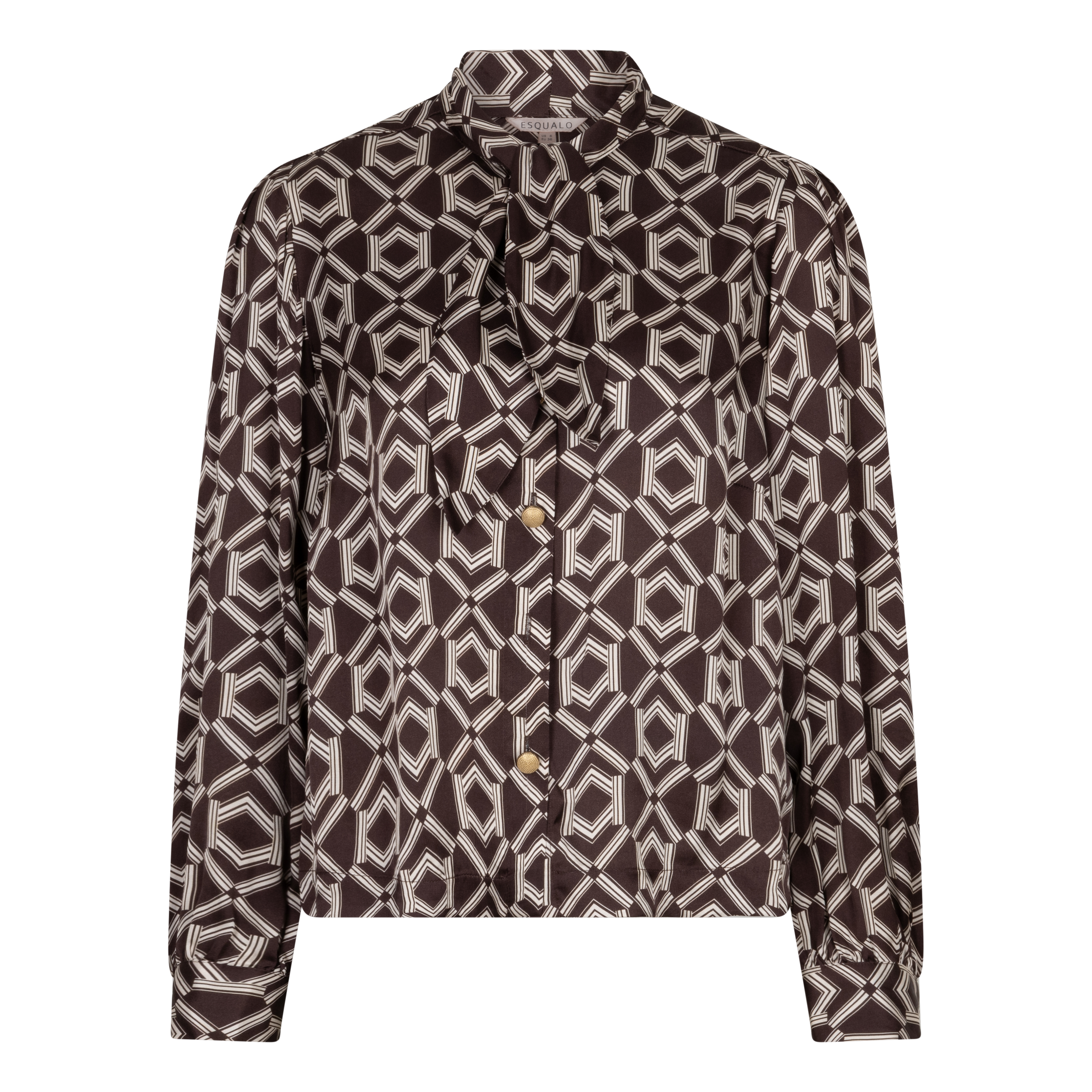 Blouse à nœud imprimée Esqualo