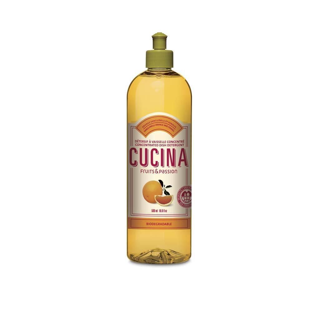 Détersif à Vaisselle Concentré 500ml Cucina Orange Sanguinelli et Fenouil