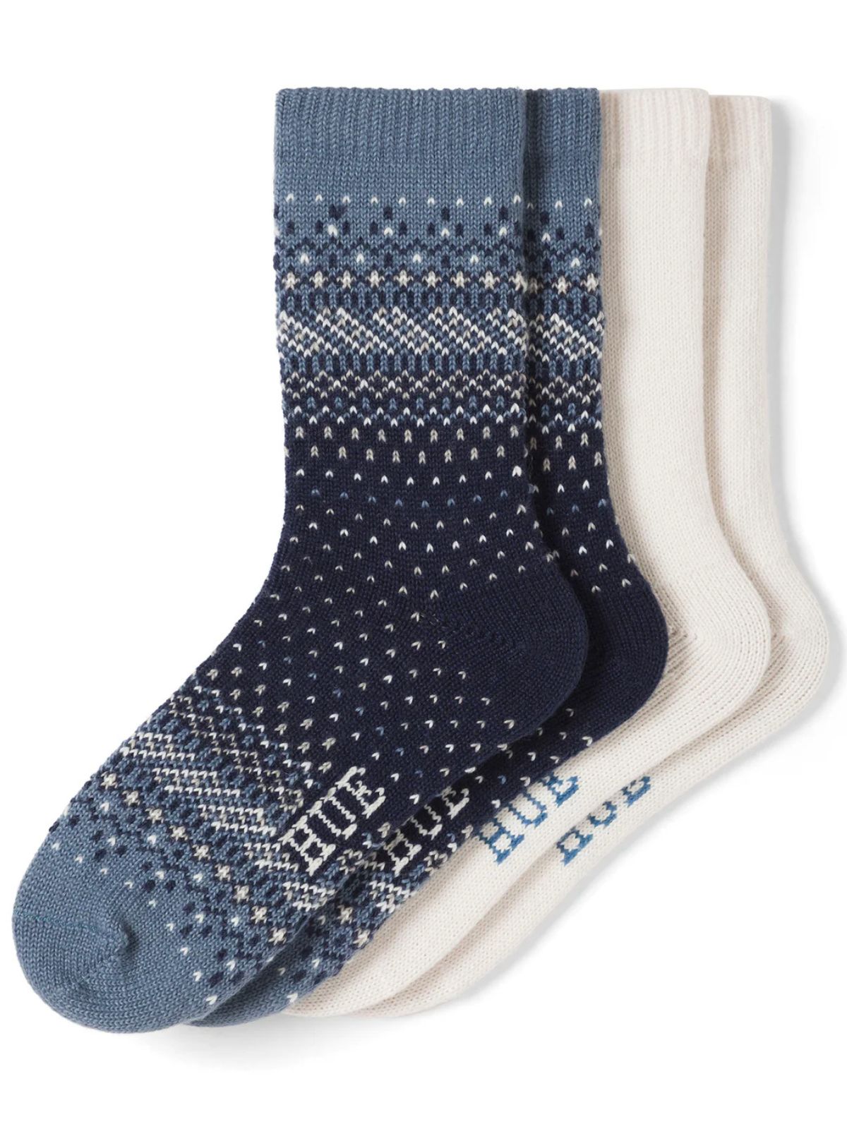 Lot de 2 paires de chaussettes Fair Isle ombrées Hue 