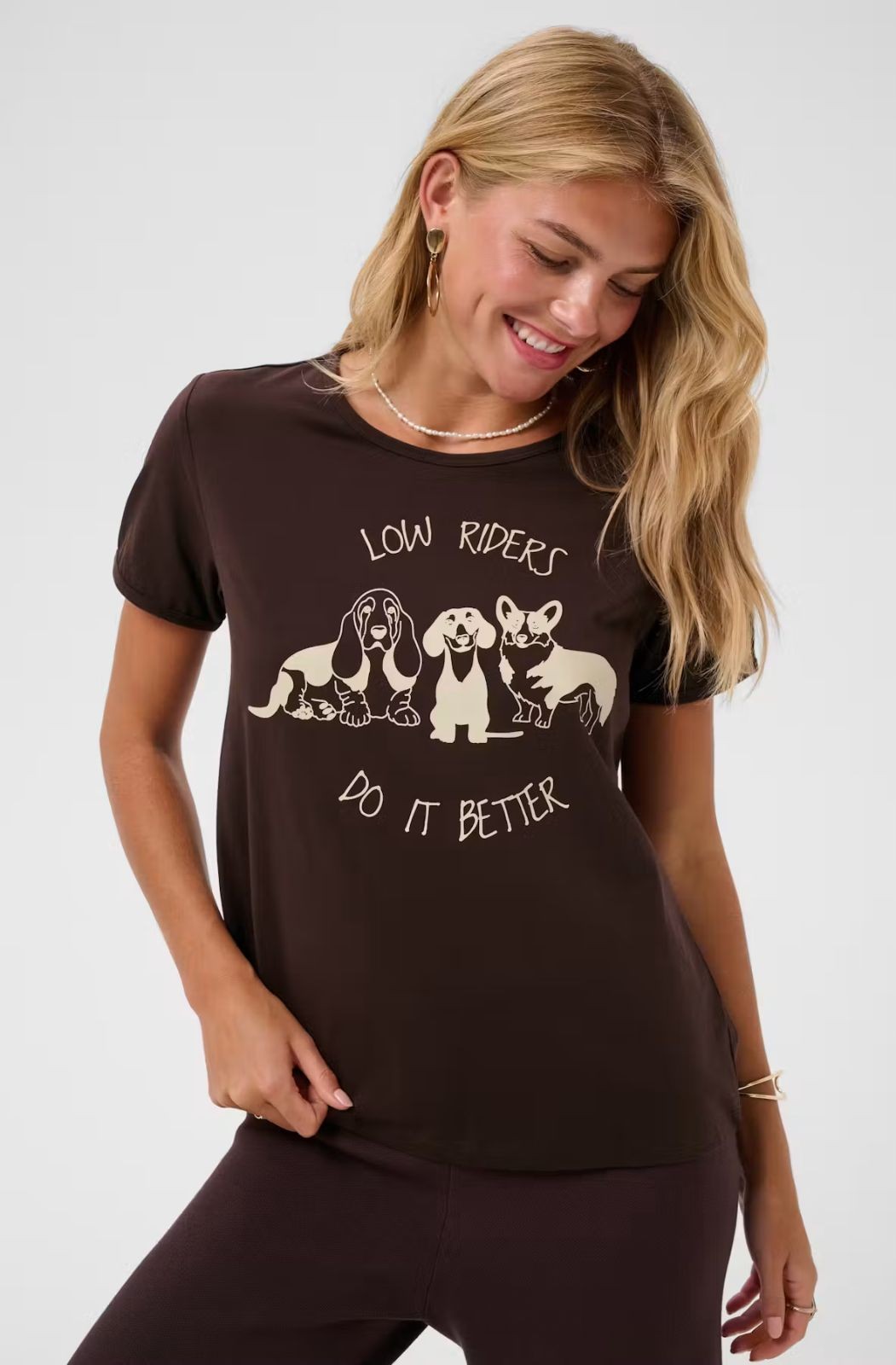 T-shirt imprimé chiens CRBobby Cream