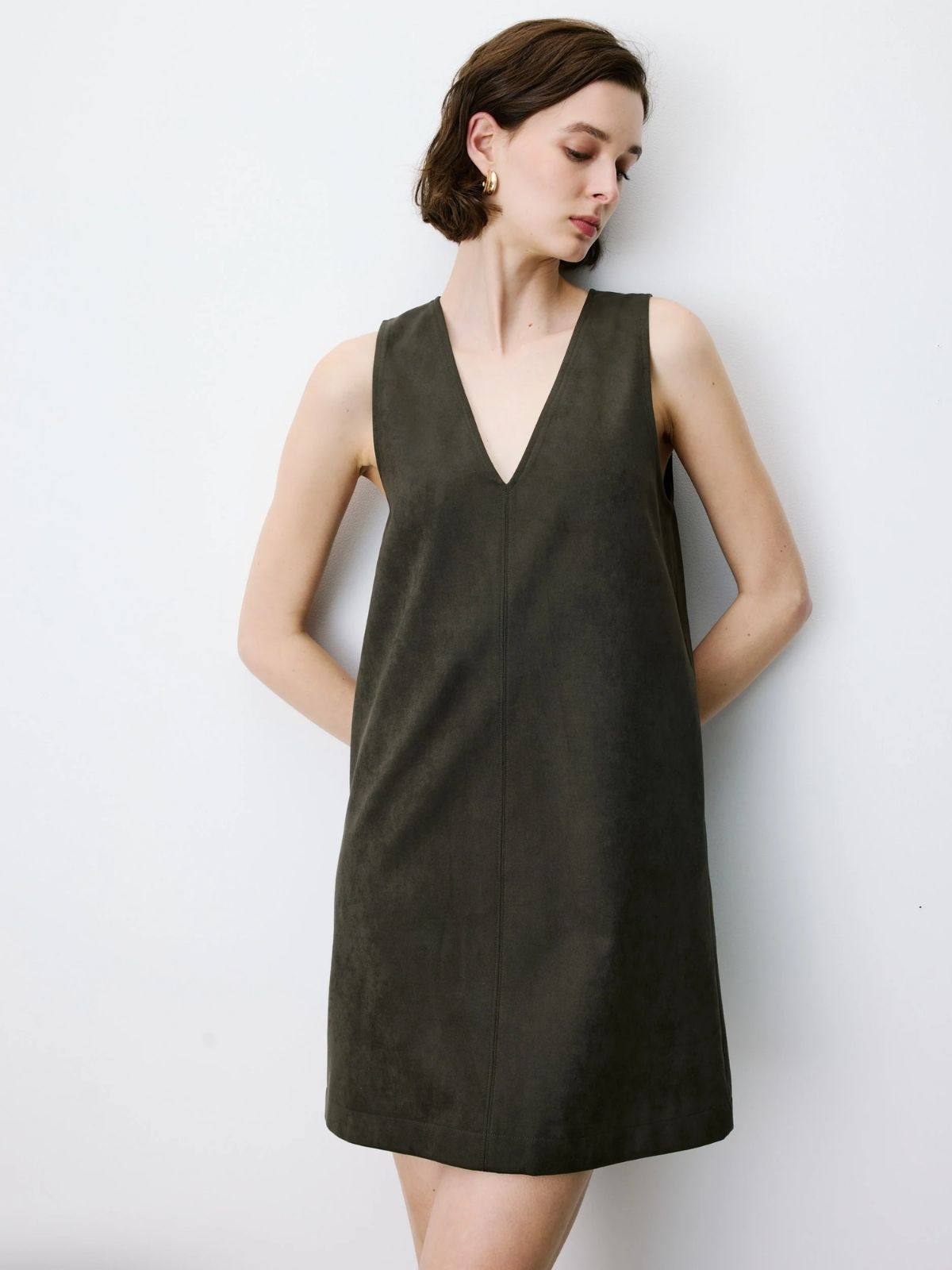 Robe courte sans manches effet suède Anaya Grace & Mila