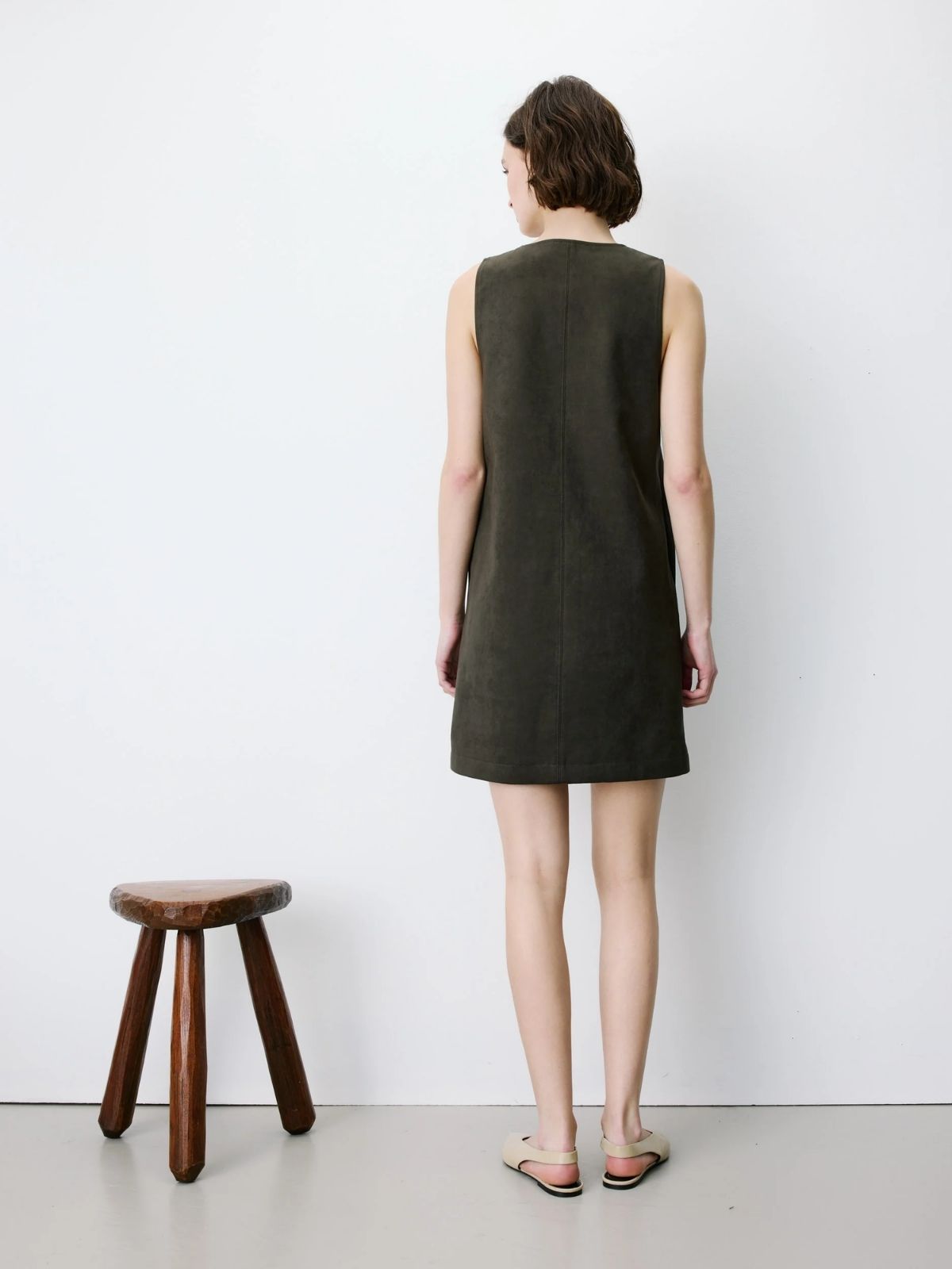 Robe courte sans manches effet suède Anaya Grace & Mila