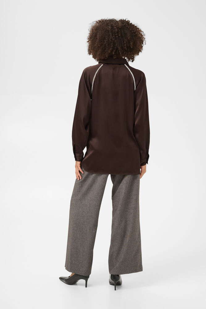 Blouse satinée à détails perlés CUSatina Culture