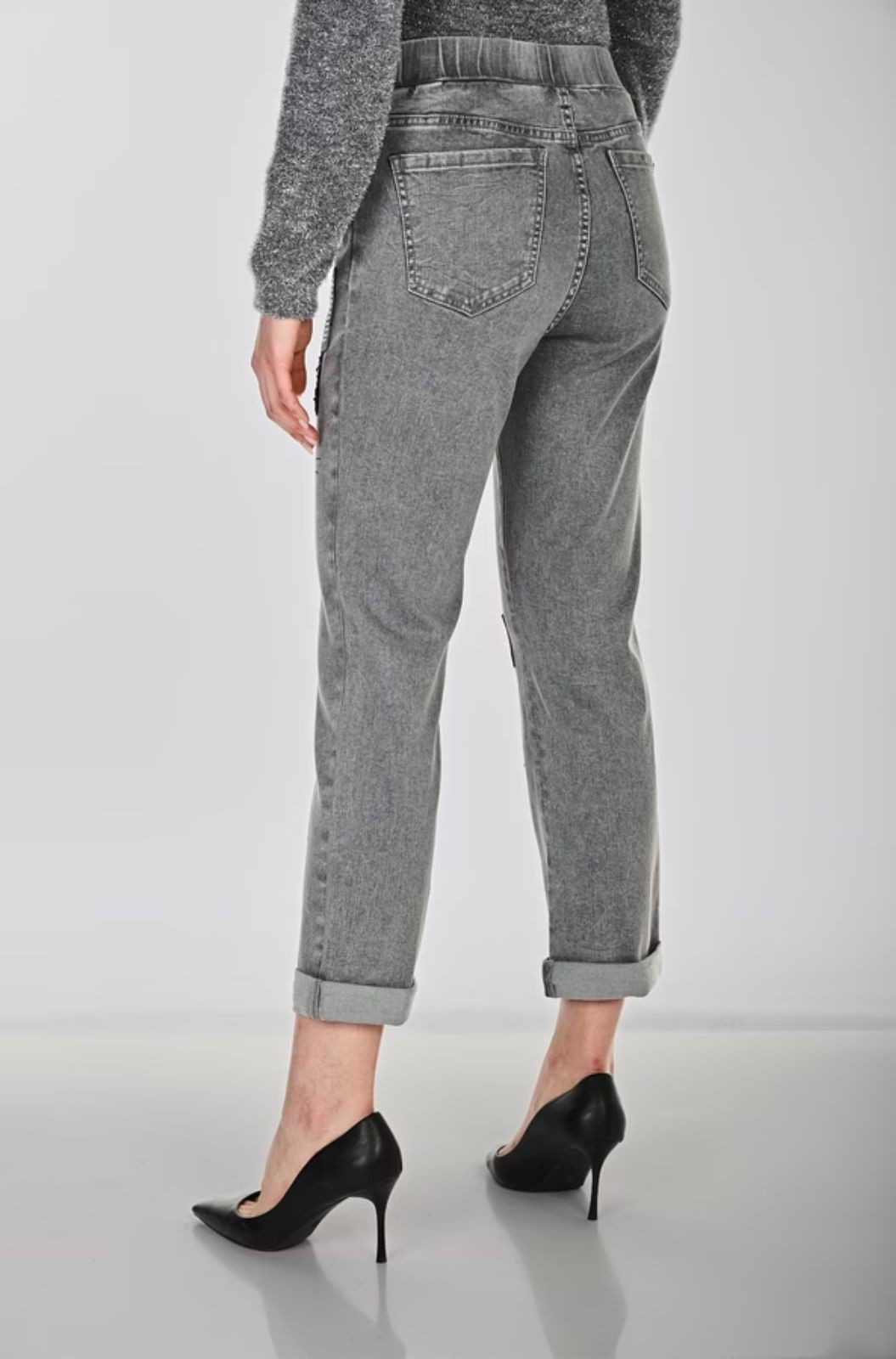 Pantalon à taille mi-haute avec détails ornementés Frank Lyman