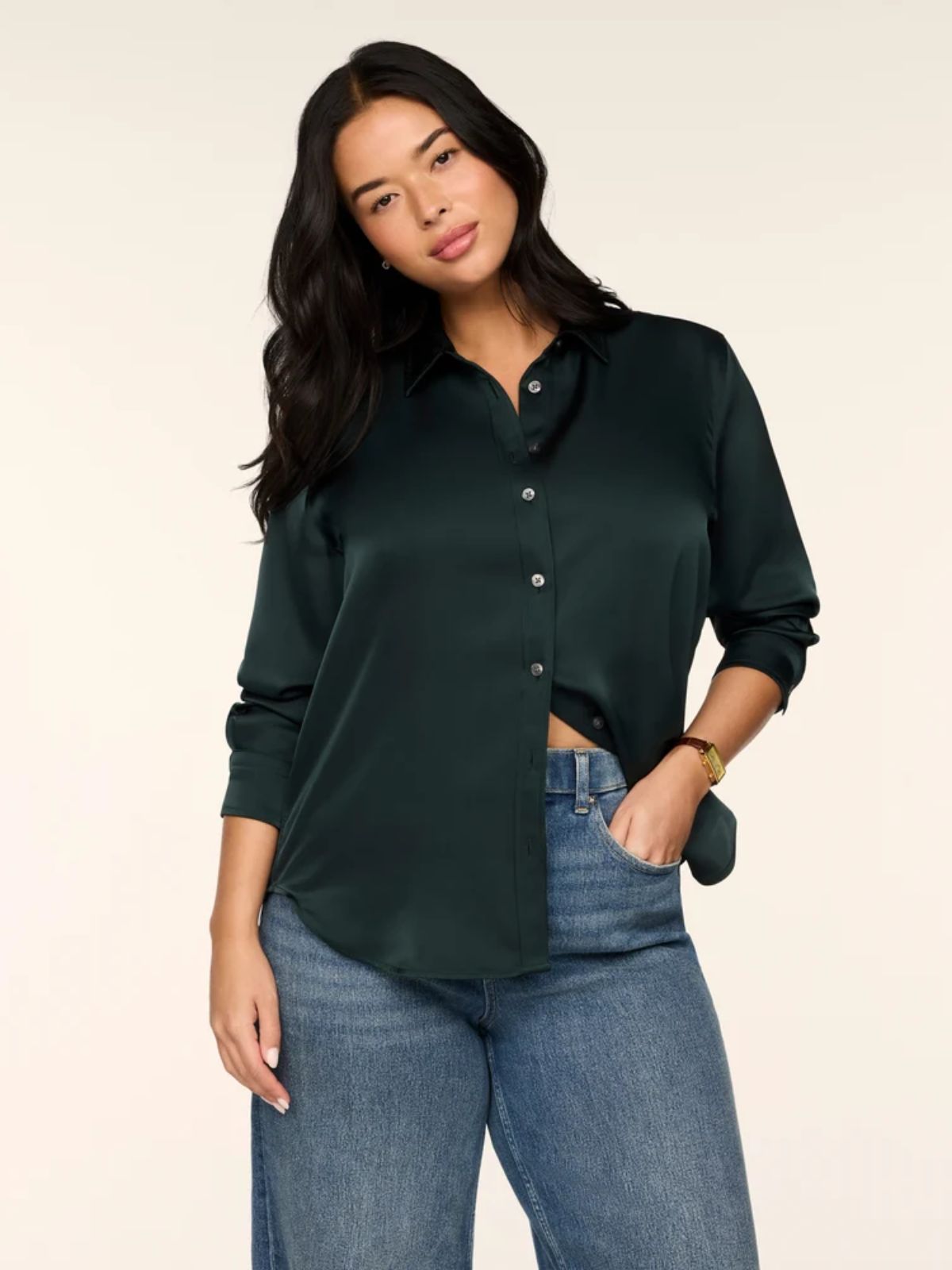 Chemise à boutons au toucher soyeux SPANX 