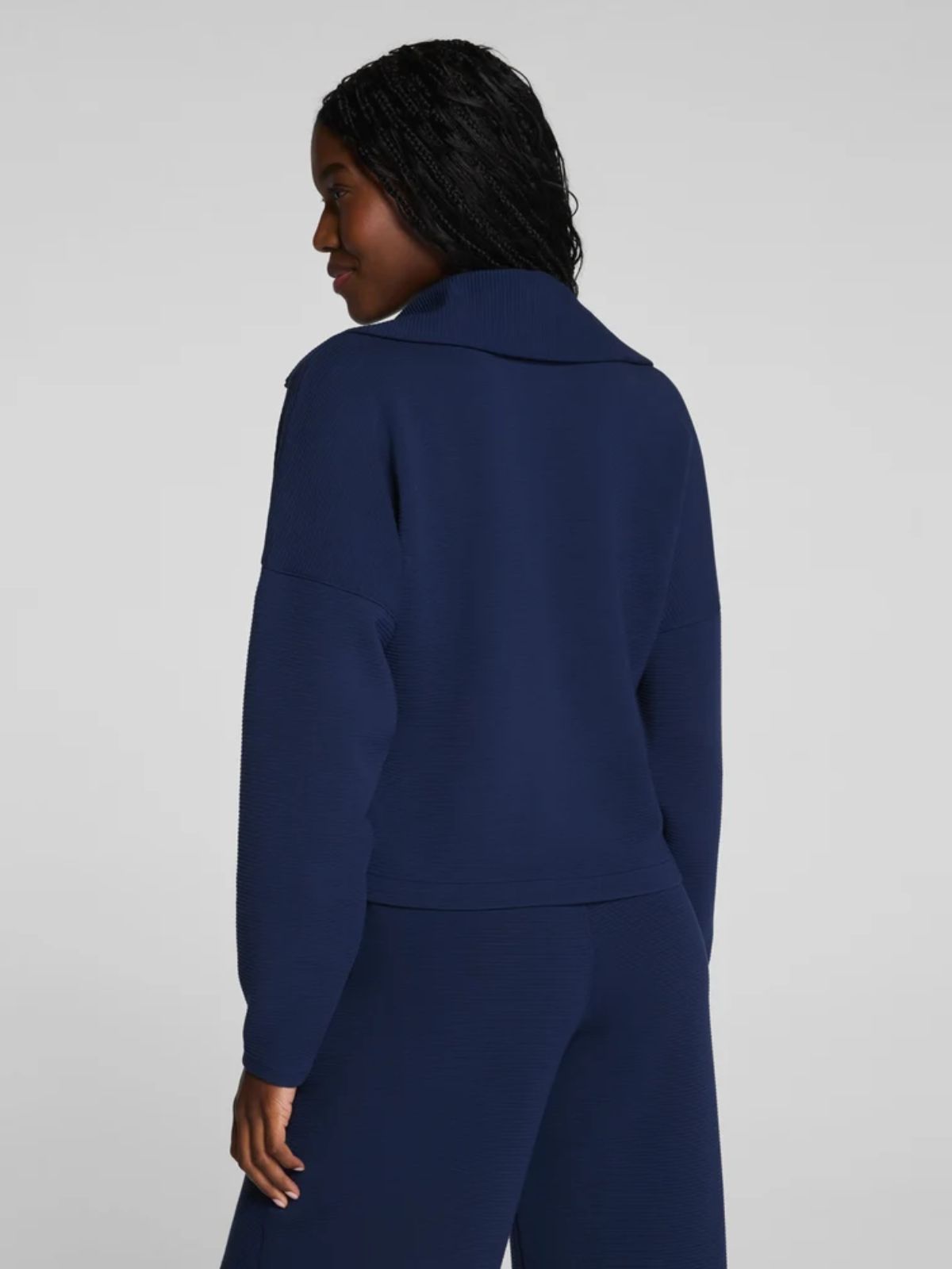 Chandail côtelé à demi-zip SPANX