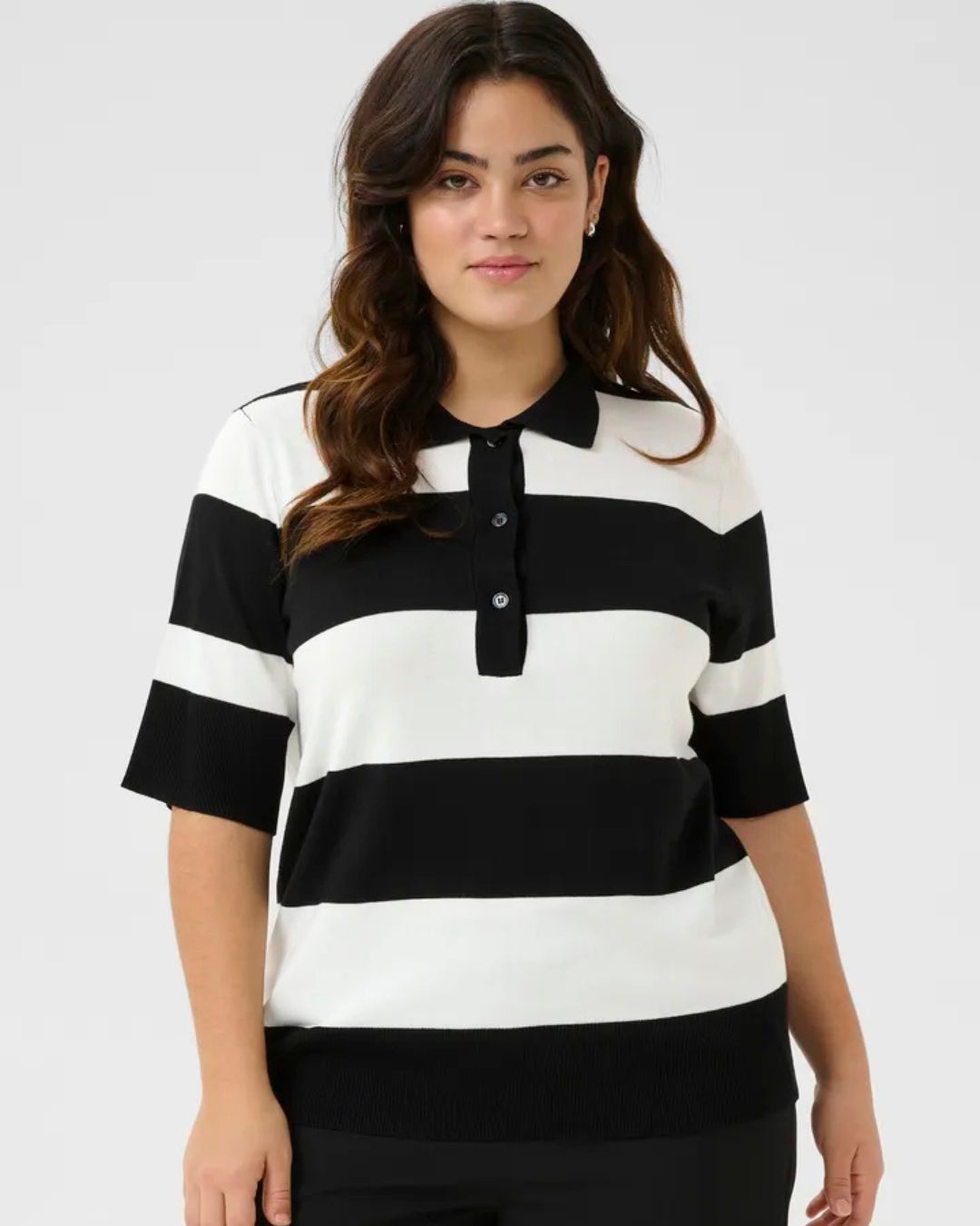 Polo Manche Court avec rayure Kaffe Curve 10583275