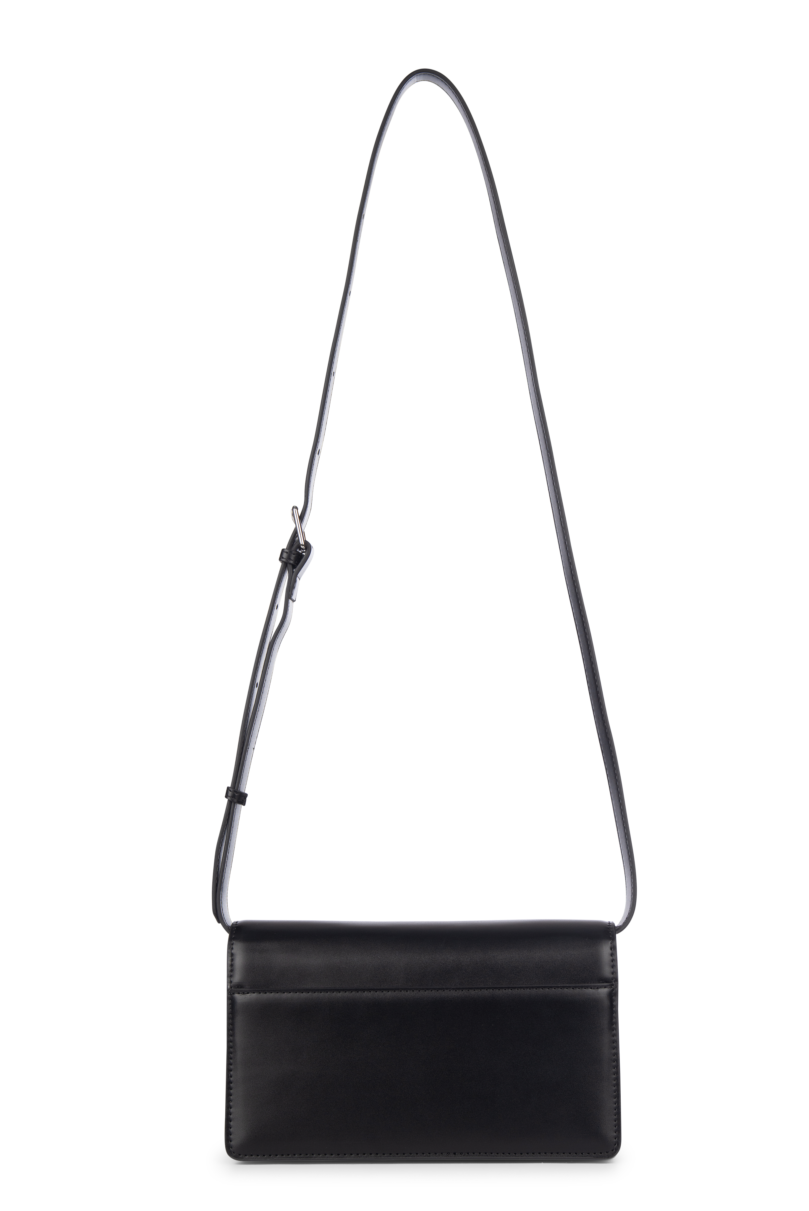 Sac à Main Cuir Vegan Deboss Logo Black Smooth Lambert Le Diana