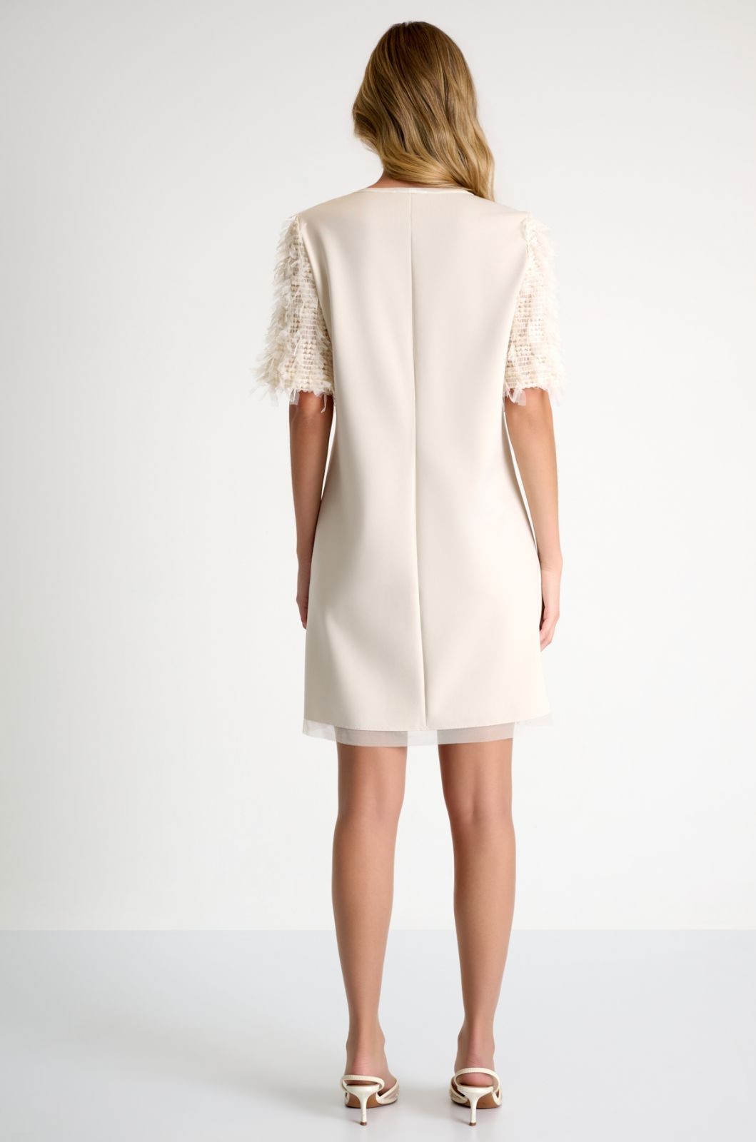 Robe droite à manches texturées Gabriella Shan