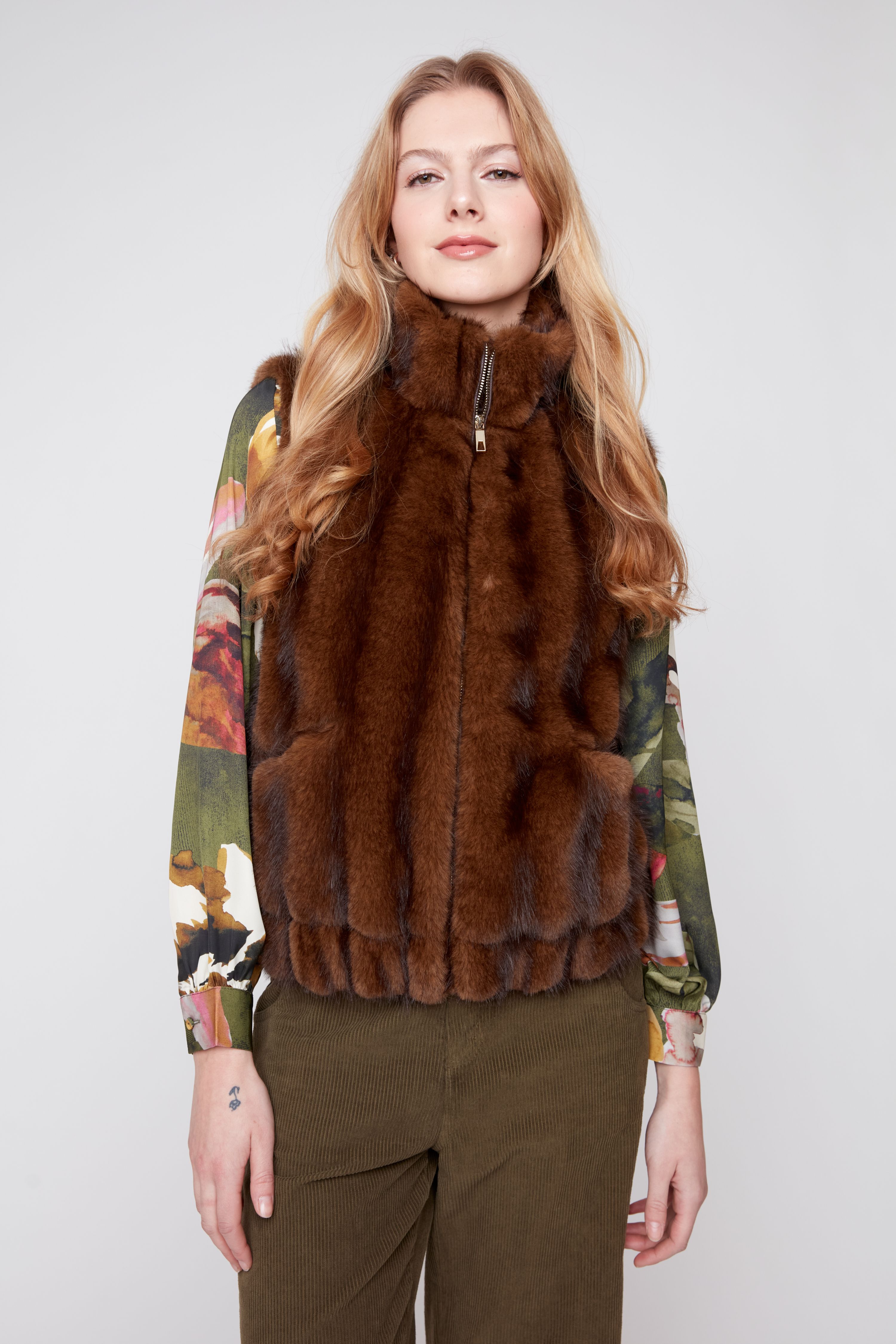 Veste sans manches en fausse fourrure Renuar