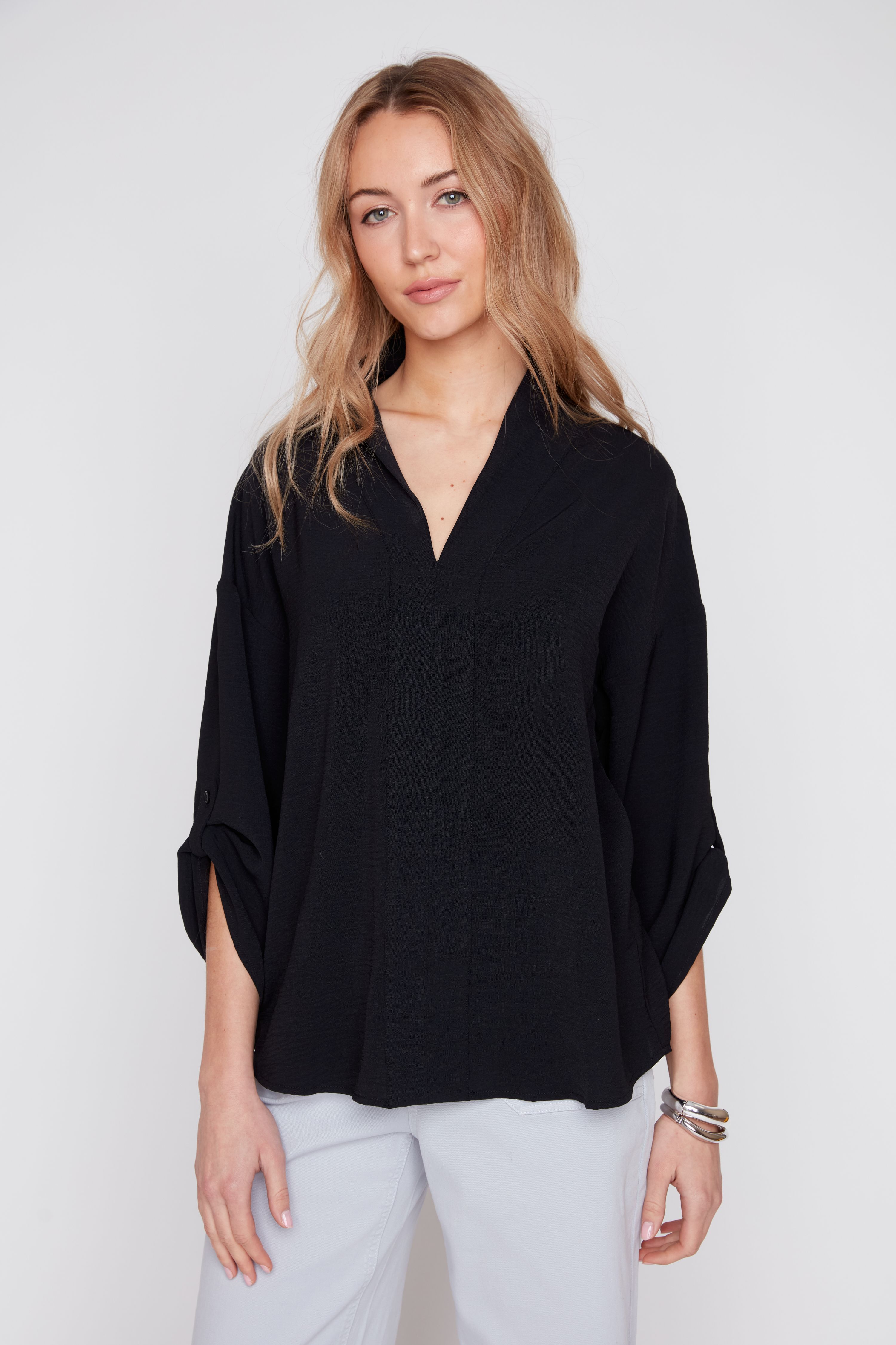 Blouse ample à col châle Renuar