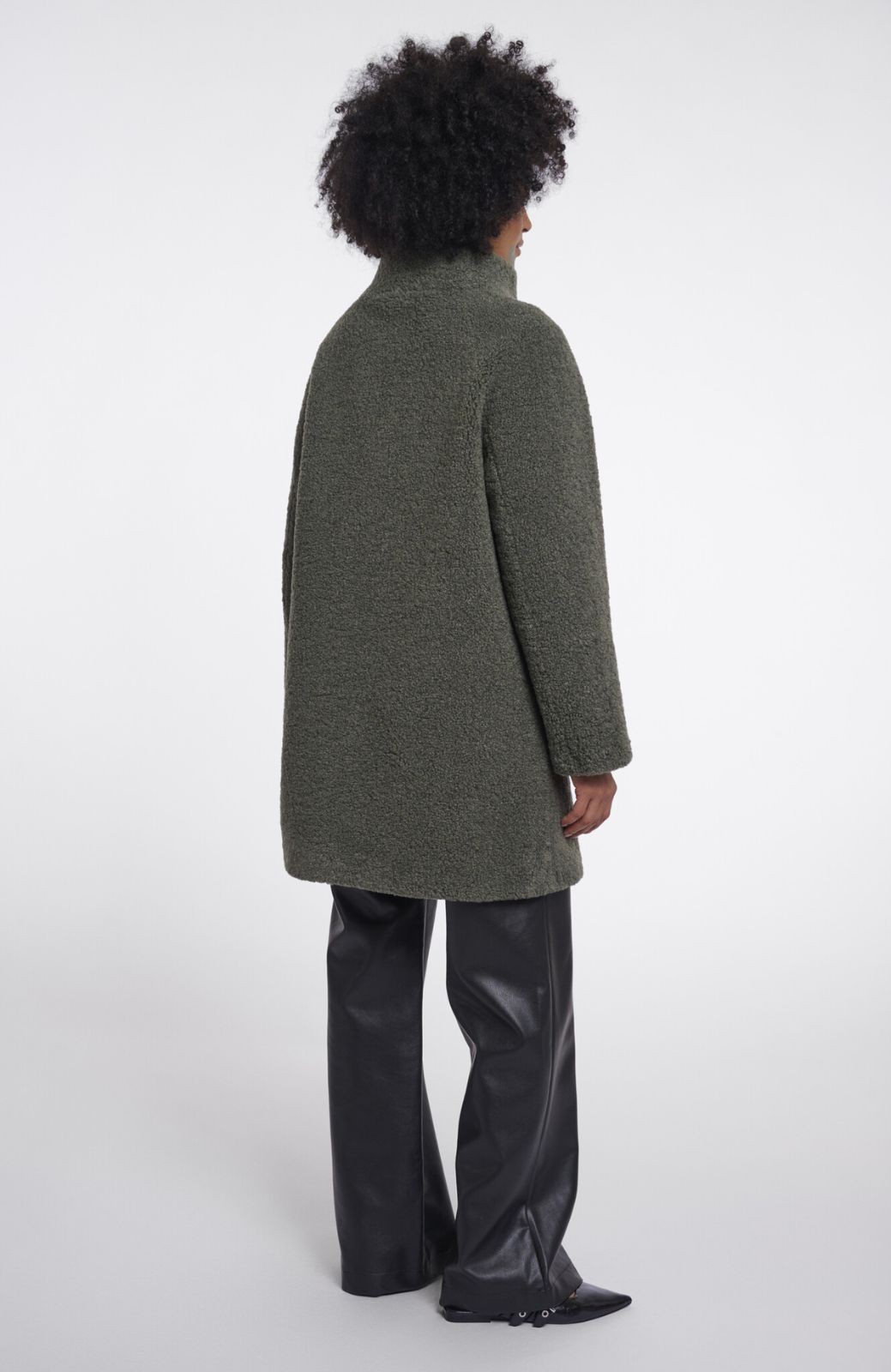 Manteau Zoe texturé à col montant Rino & Pelle