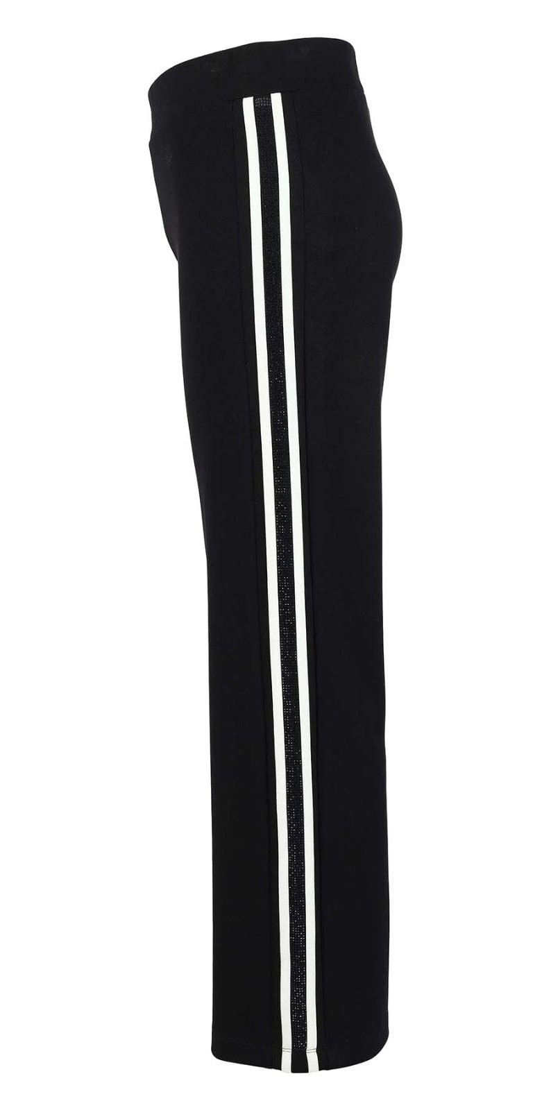 Pantalon en tricot texturé à bandes latérales et sequins Tricotto