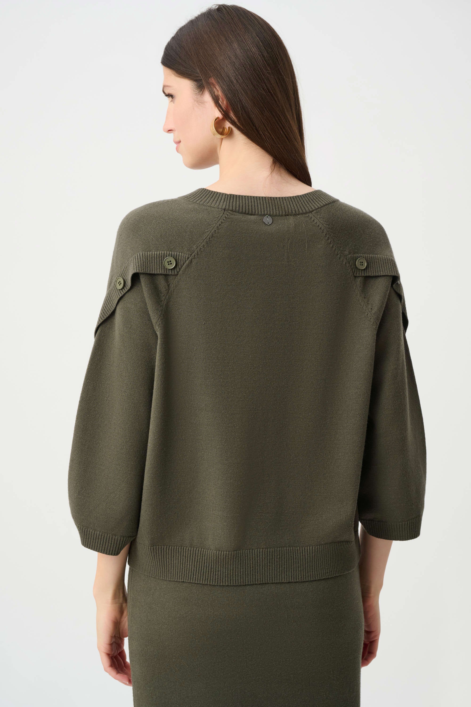Tricot en viscose et nylon brossé à manches tulipe Joseph Ribkoff 