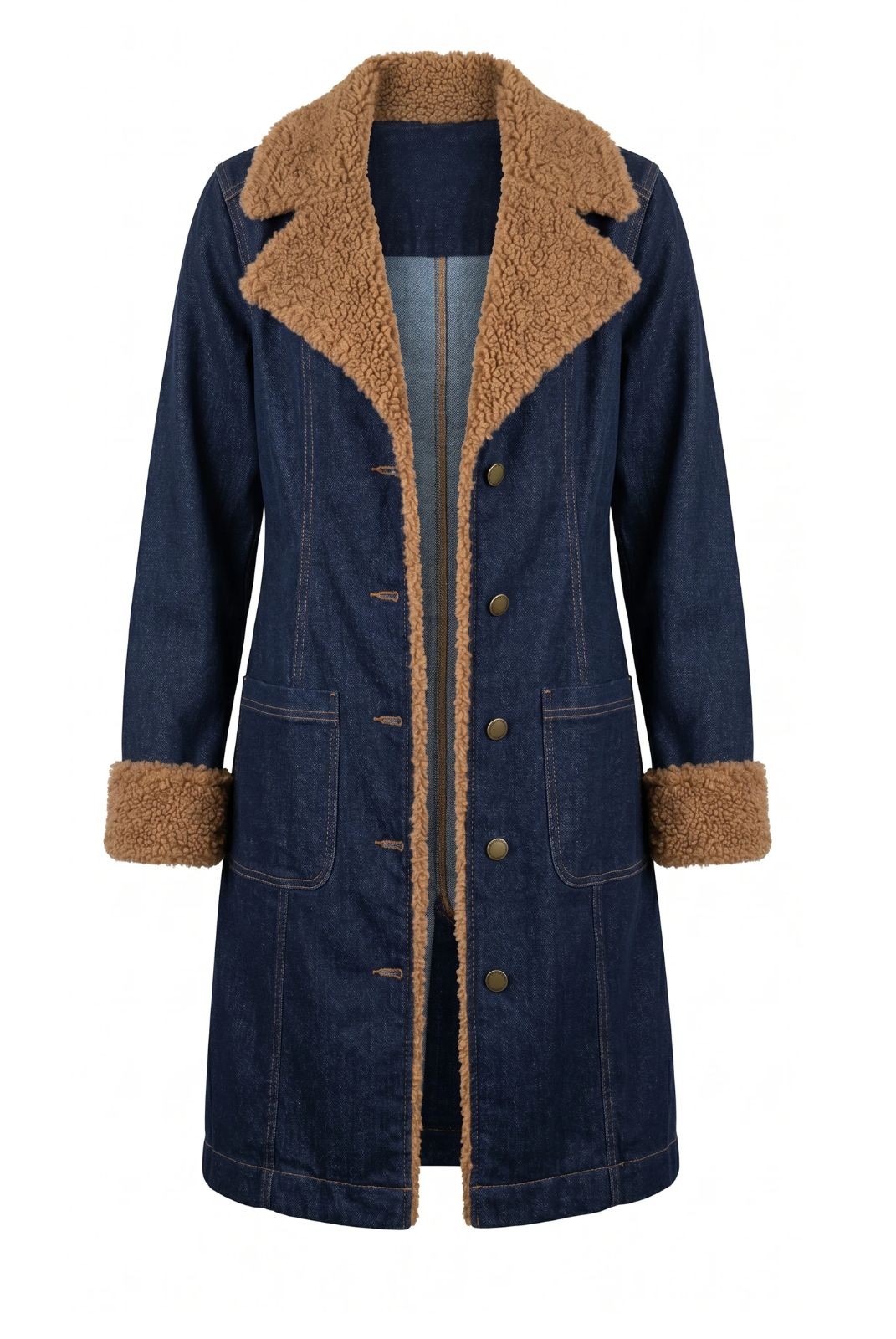 Manteau en denim bordée de sherpa Liverpool