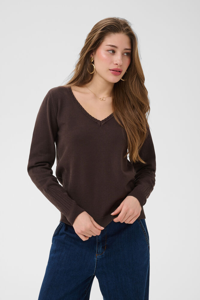 Pull en maille tricotée CRDela Cream 