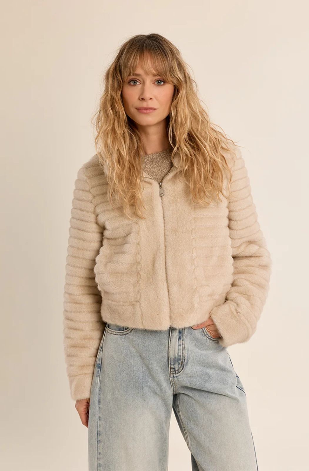 Veste zippée en fausse fourrure Molly Bracken