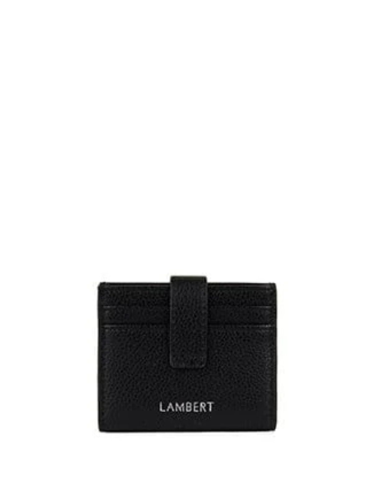 Le Jennie – Porte-cartes pliable en cuir vegan noir Lambert