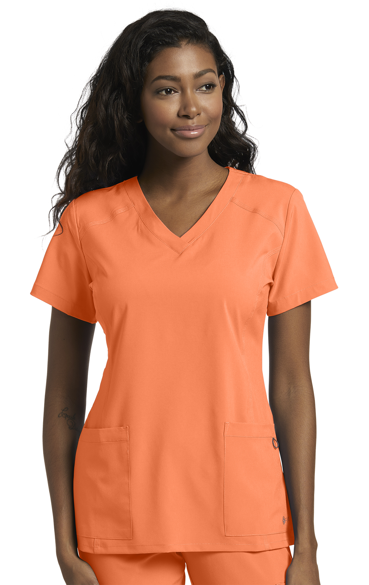 Haut Col en V White Cross Fit 785 