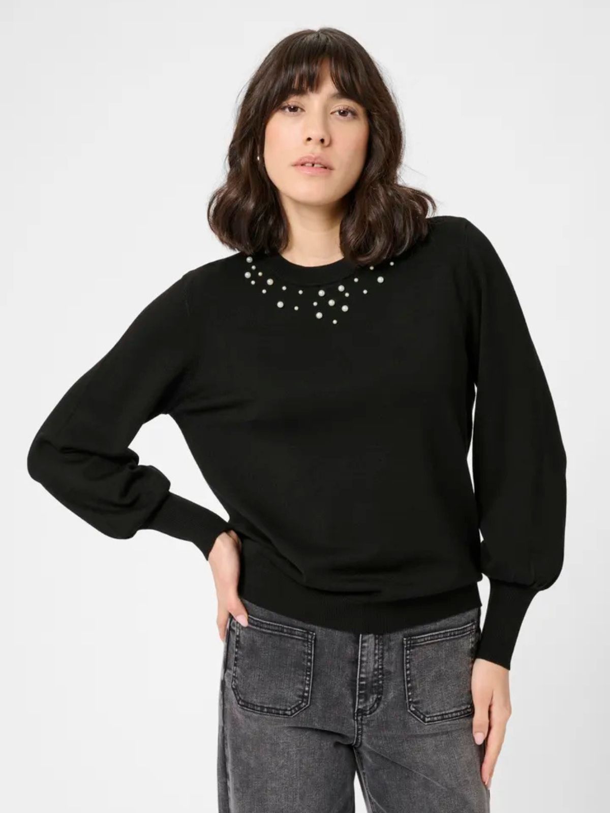 Pull à col perlé Kaffe 