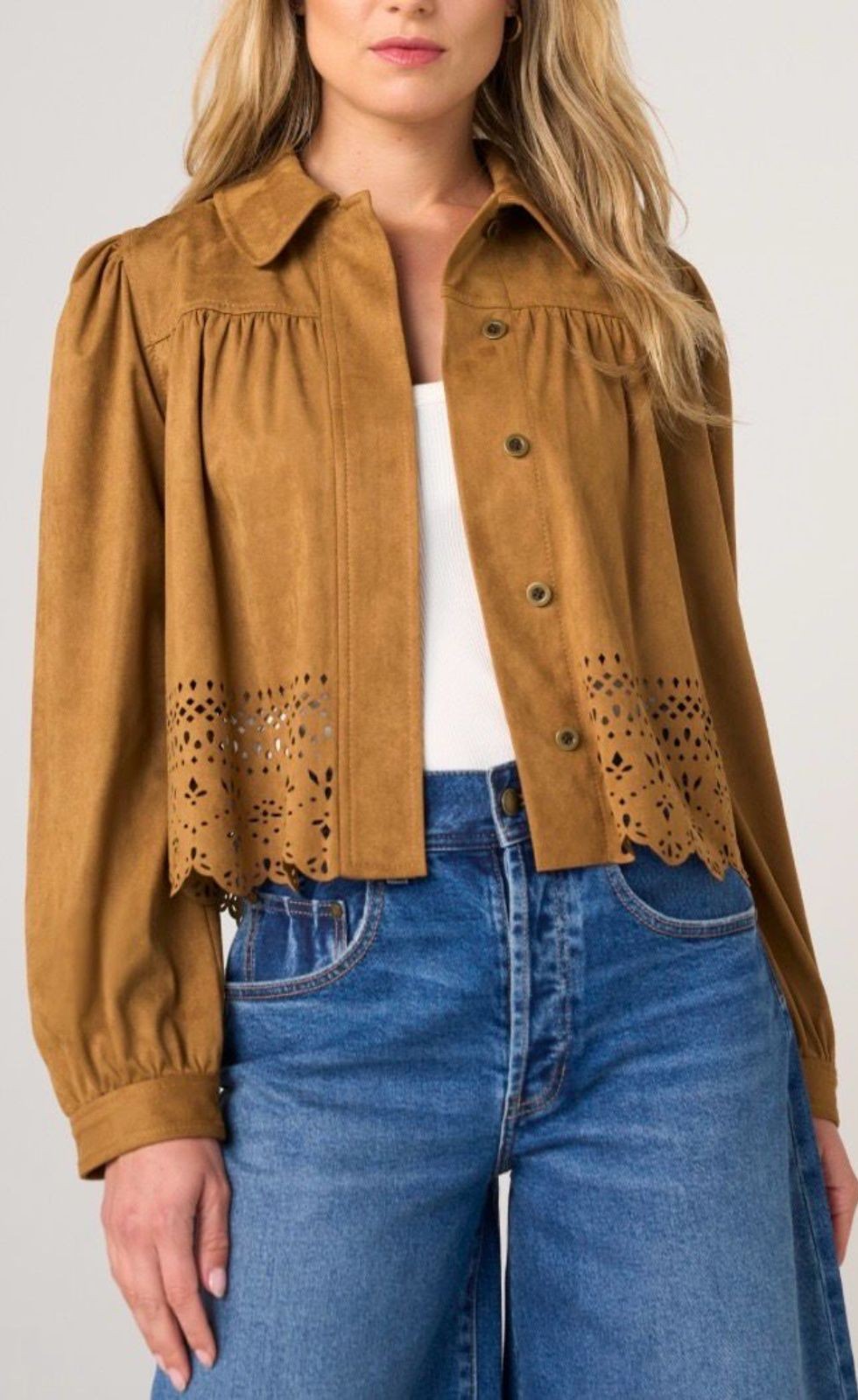 Veste à manches bouffantes avec ourlet Liverpool