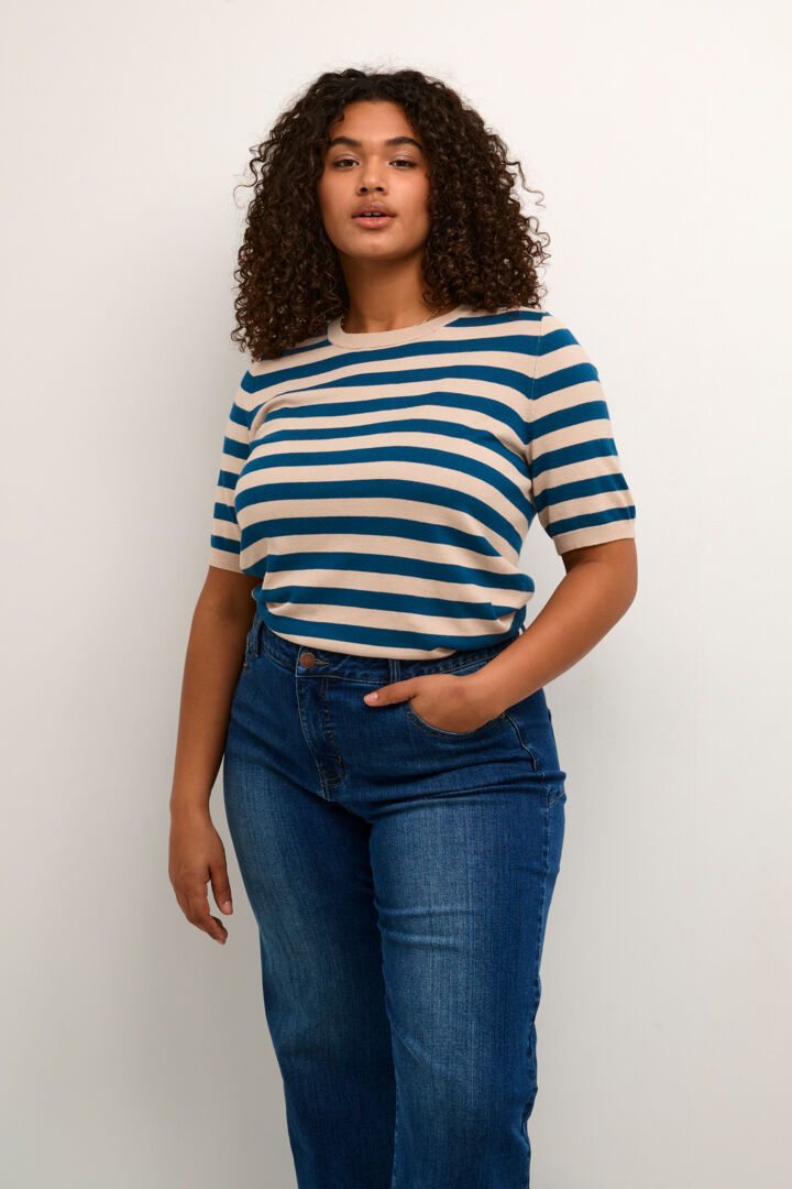 Tricot Manche Court KCmaji Kaffe Curve 10581442