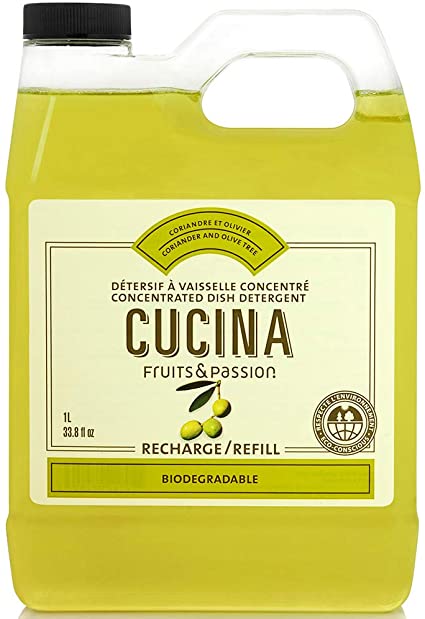 Recharge Détersif à Vaisselle Concentré Cucina Coriandre et Olivier 1L