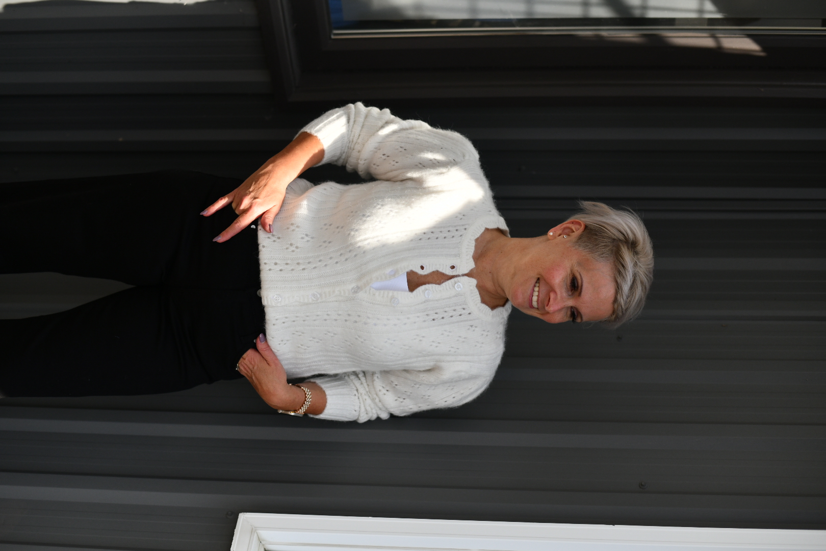 Cardigan à manches longues col rond Second Skin 77S209S